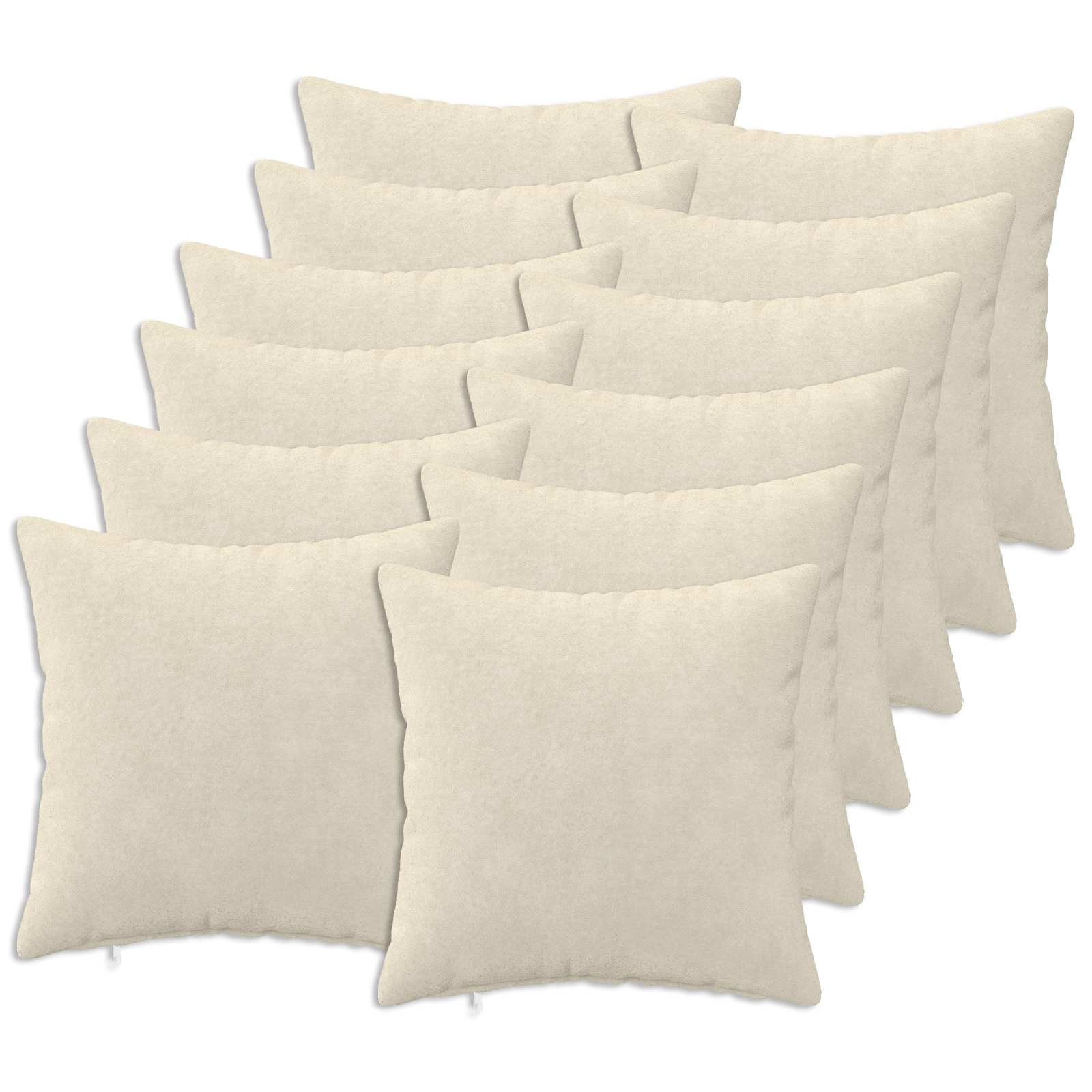 vidaXL Povlak na polštář 12 pcs HEERLEN Krémová 50 x 50 cm