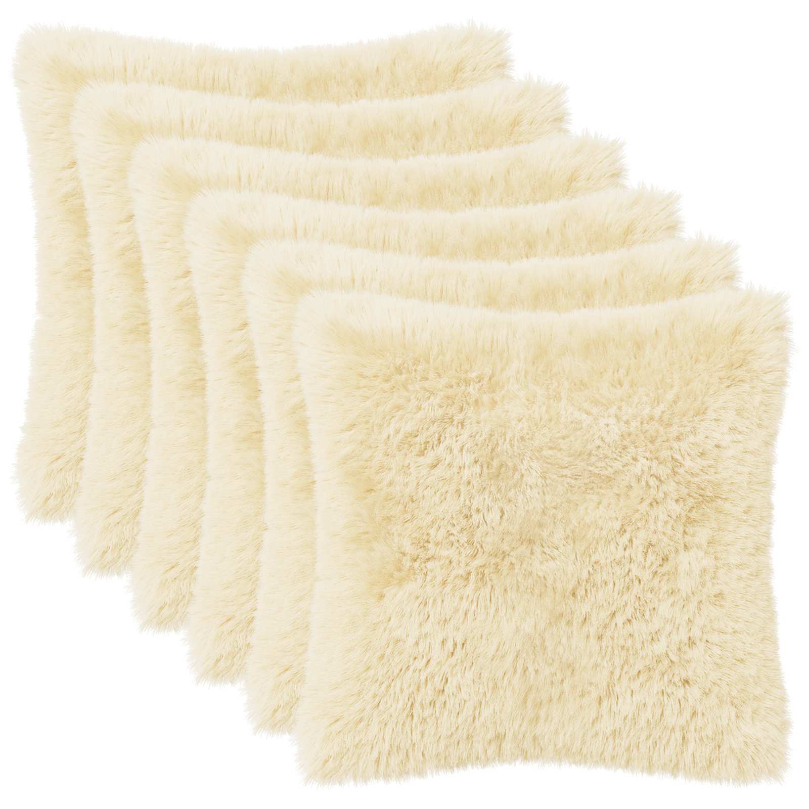 Kussensloop 6 pcs HEERLEN Crèmekleurig 50 x 50 cm PV Fleece image 1