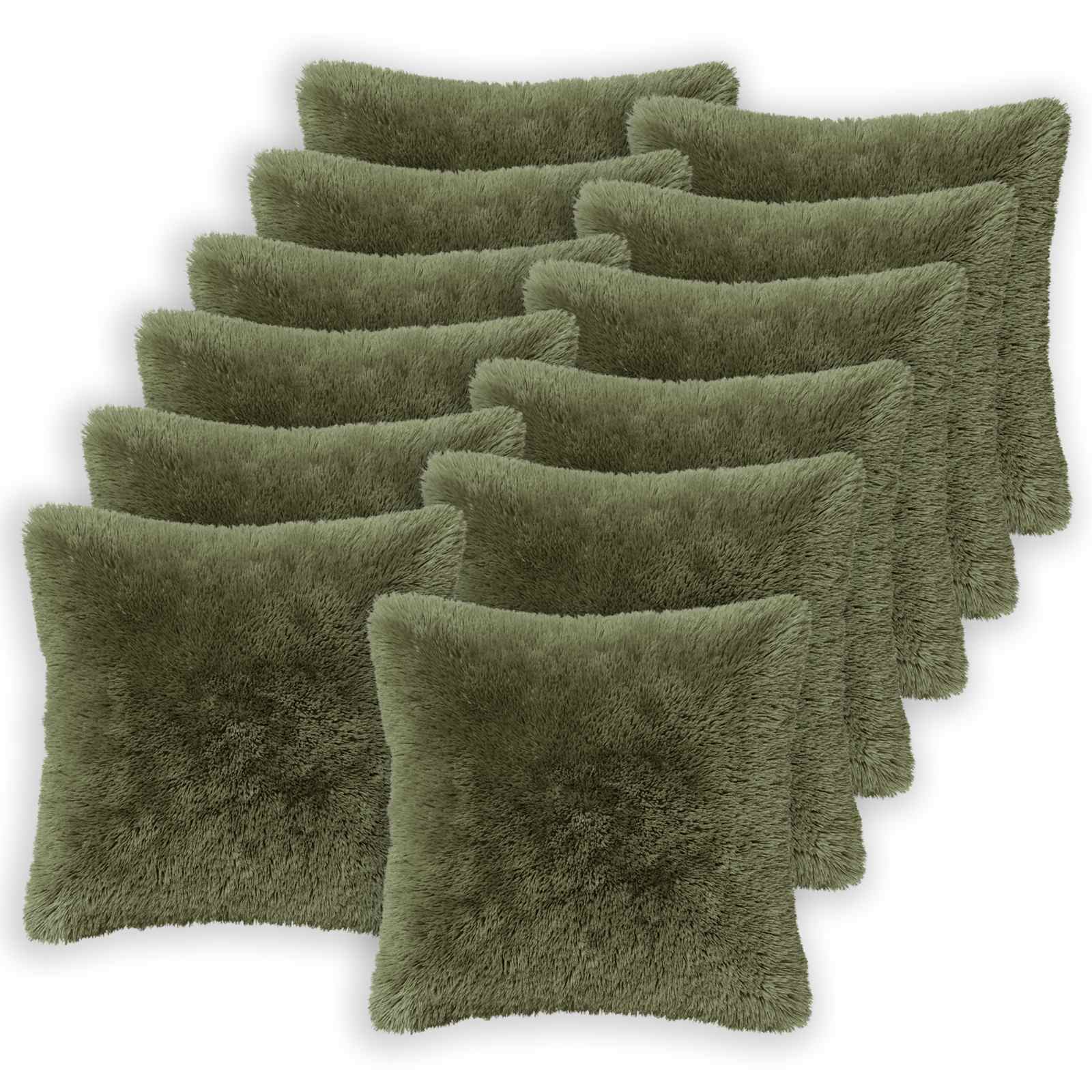 Kussensloop 12 pcs HEERLEN Groen 50 x 50 cm PV Fleece image 1