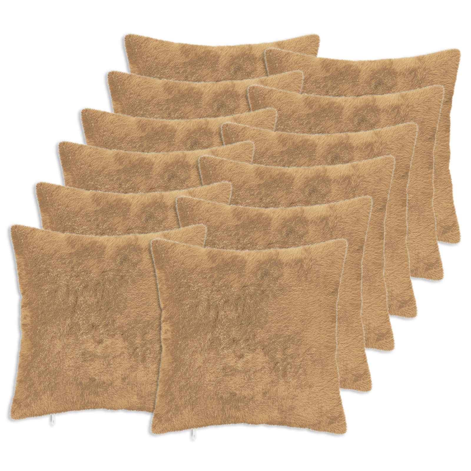 Kussensloop 12 st HEERLEN Taupe 50 x 50 cm Nep Konijnenbont image 1