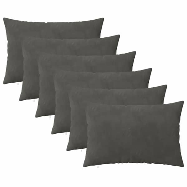 vidaXL Diivanipadi 6 pcs HEERLEN Tumehall 50 x 70 cm Samet