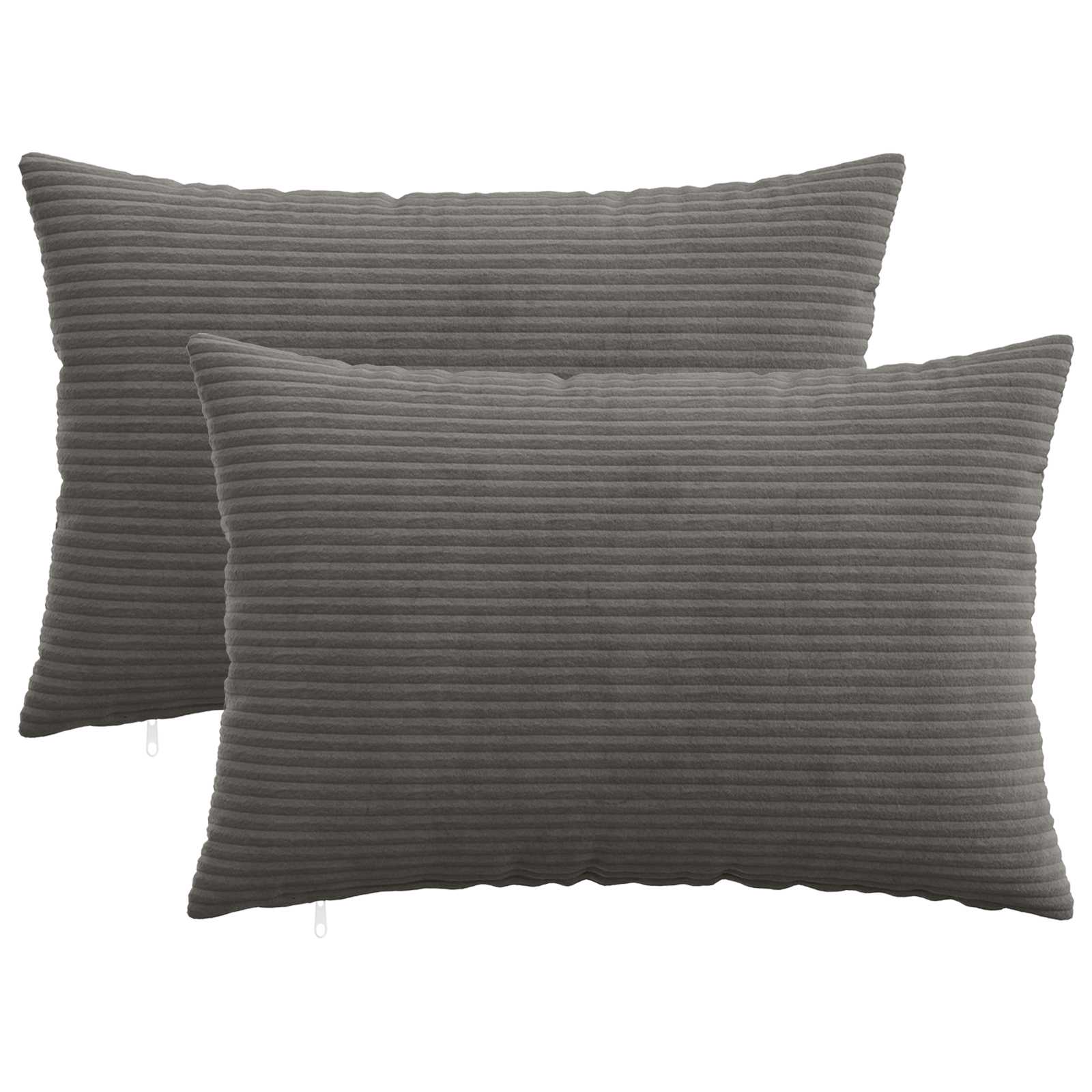 Kussensloop 2 pcs HEERLEN Donkergrijs 50 x 70 cm corduroy image 1