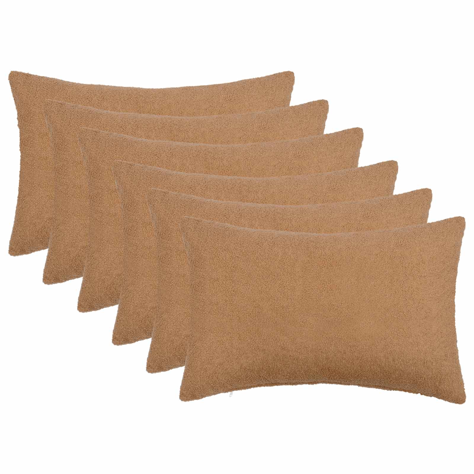 Kussensloop 6 pcs HEERLEN Beige 50 x 70 cm Bouclé image 1