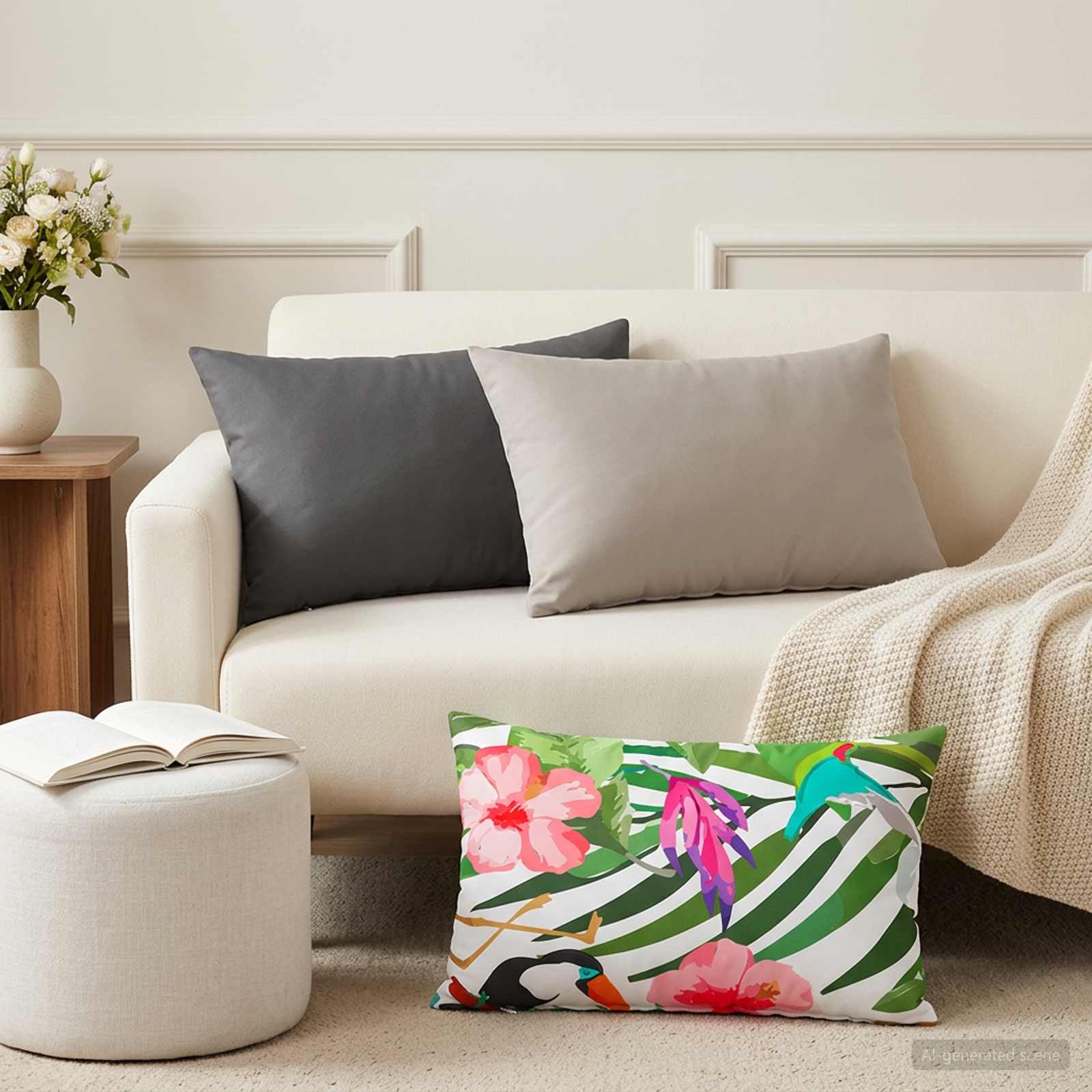 vidaXL Калъфка за възглавница 6 pcs HEERLEN Черно 50 x 70 cm Полиестер