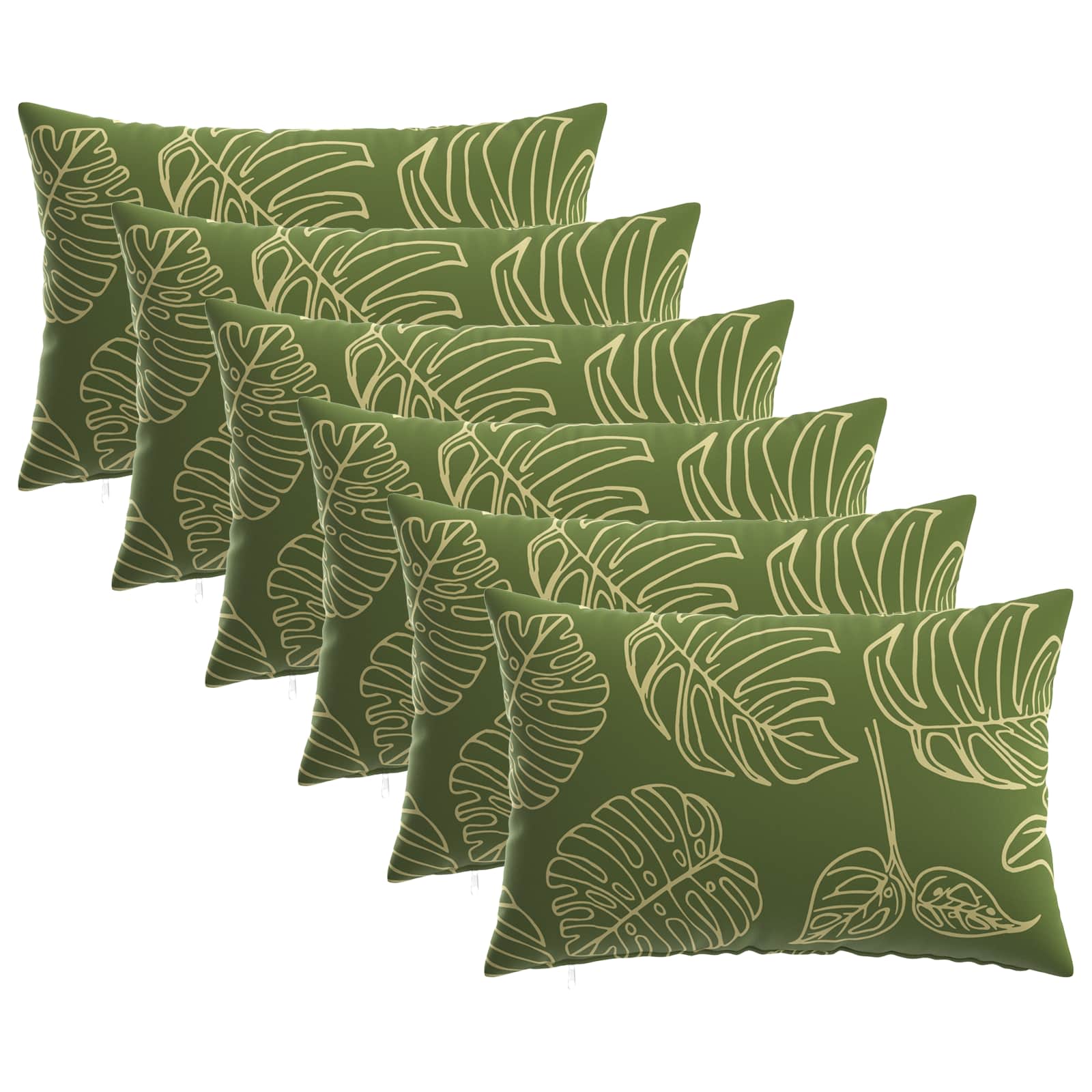 Kussensloop 6 pcs HEERLEN Bladontwerp 50 x 70 cm Polyester image 1