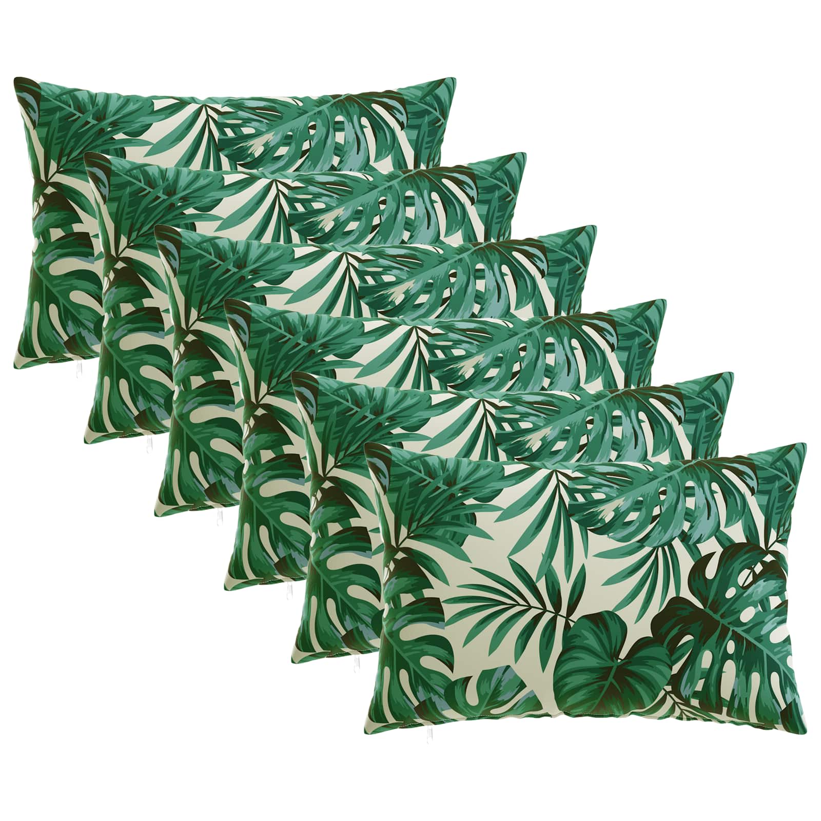 Kussensloop 6 pcs HEERLEN Bladpatroon 50 x 70 cm Polyester image 1