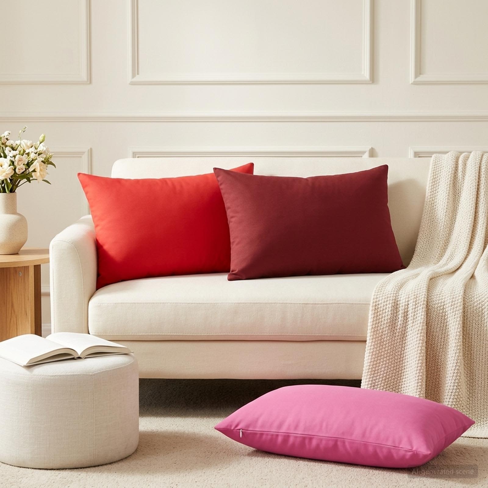 vidaXL Pudebetræk 2 pcs HEERLEN Lyserød 50 x 80 cm Polyester
