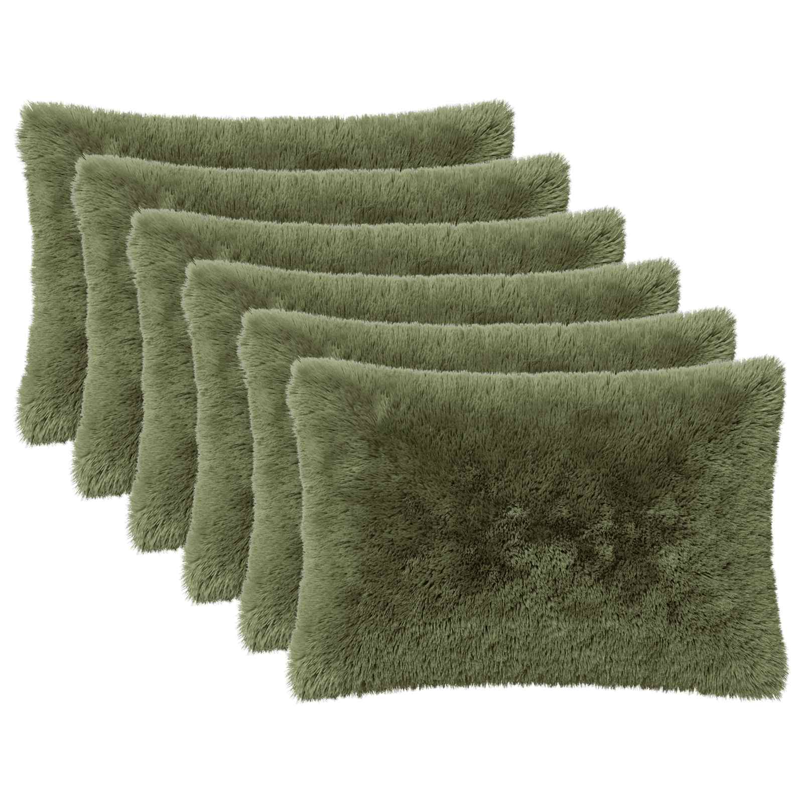 Kussensloop 6 pcs HEERLEN Groen 50 x 70 cm PV Fleece image 1