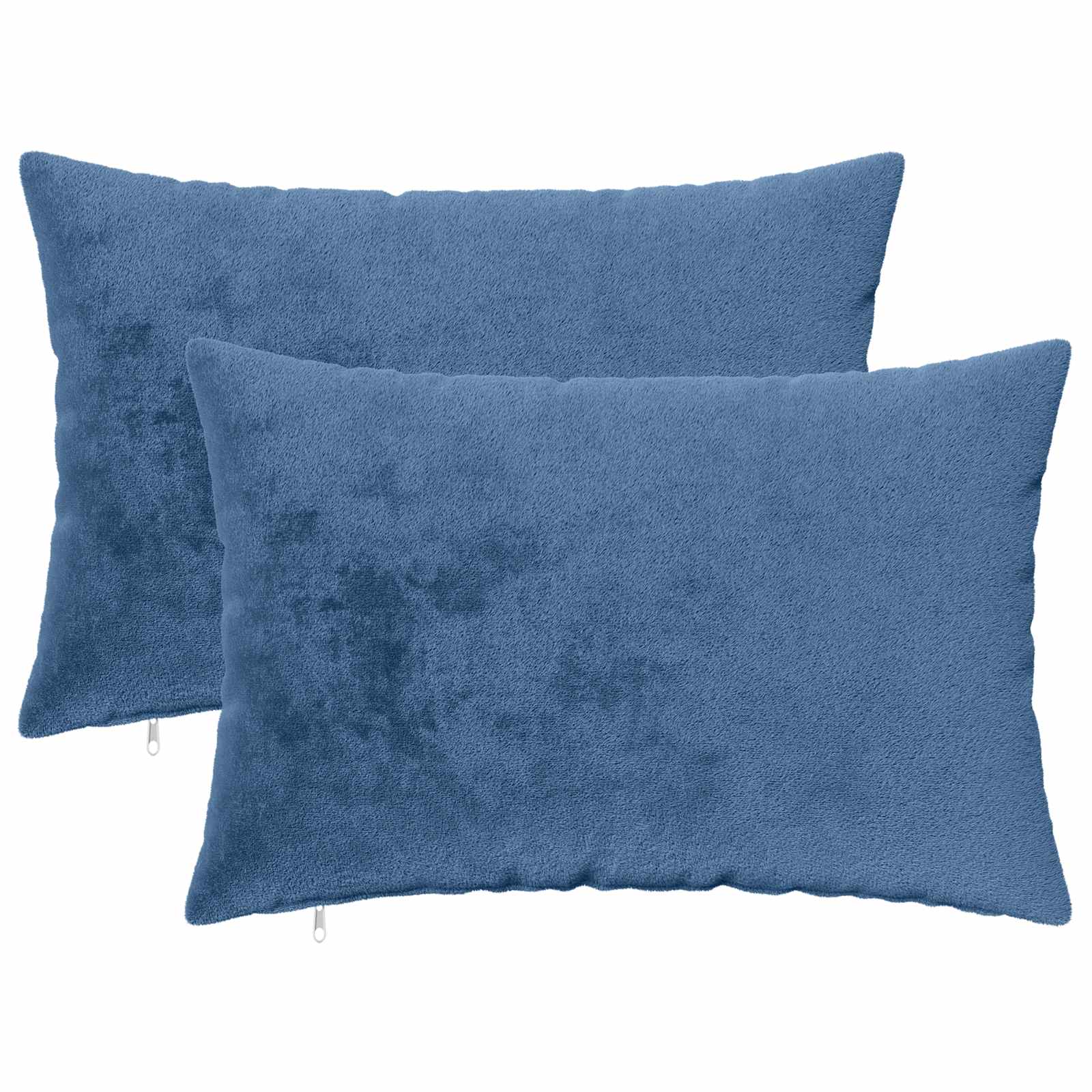 vidaXL Kussensloop 2 st HEERLEN Lichtblauw 50 x 70 cm Flanel blauw, foto 3