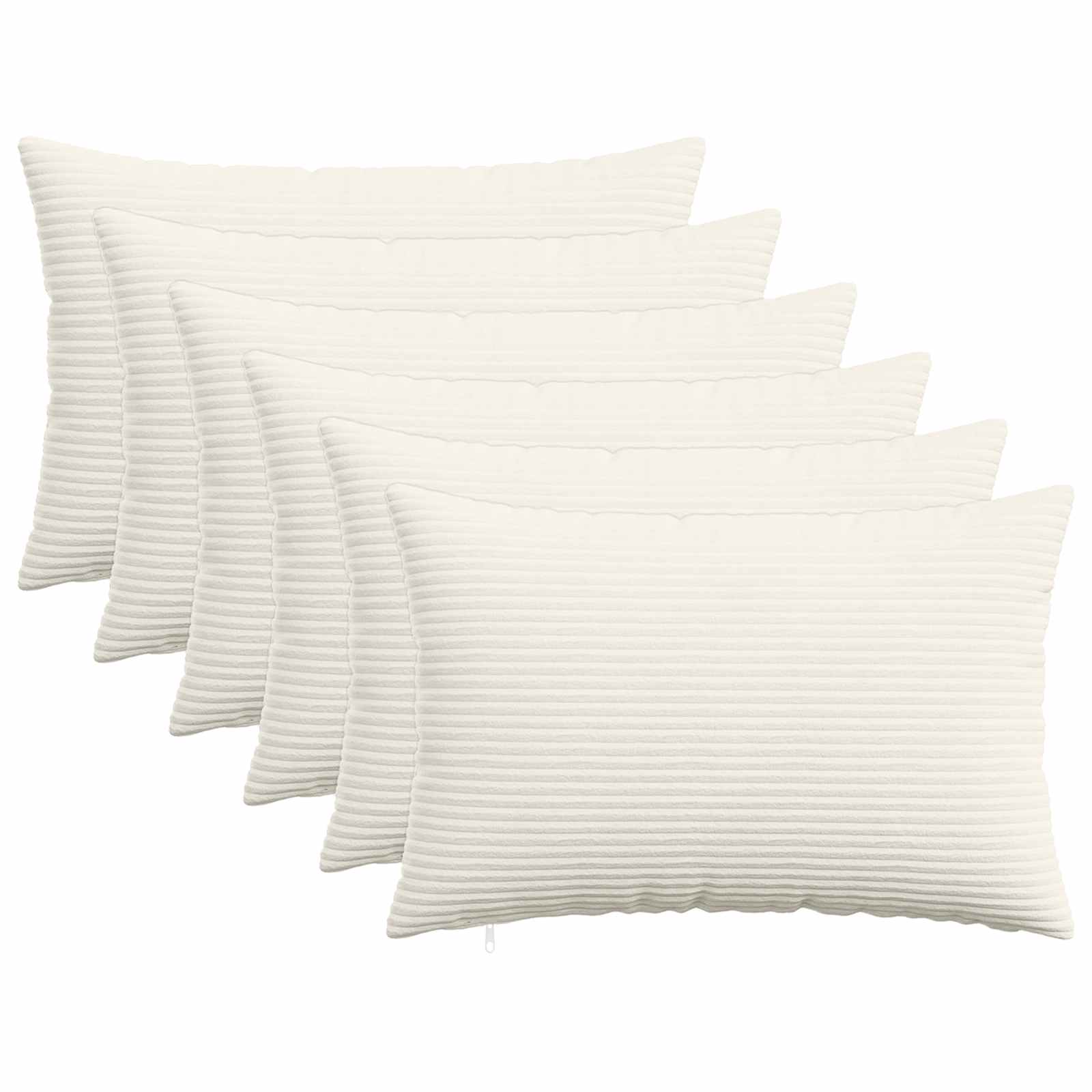 Kussensloop 6 pcs HEERLEN Crèmekleurig 50 x 75 cm corduroy image 1