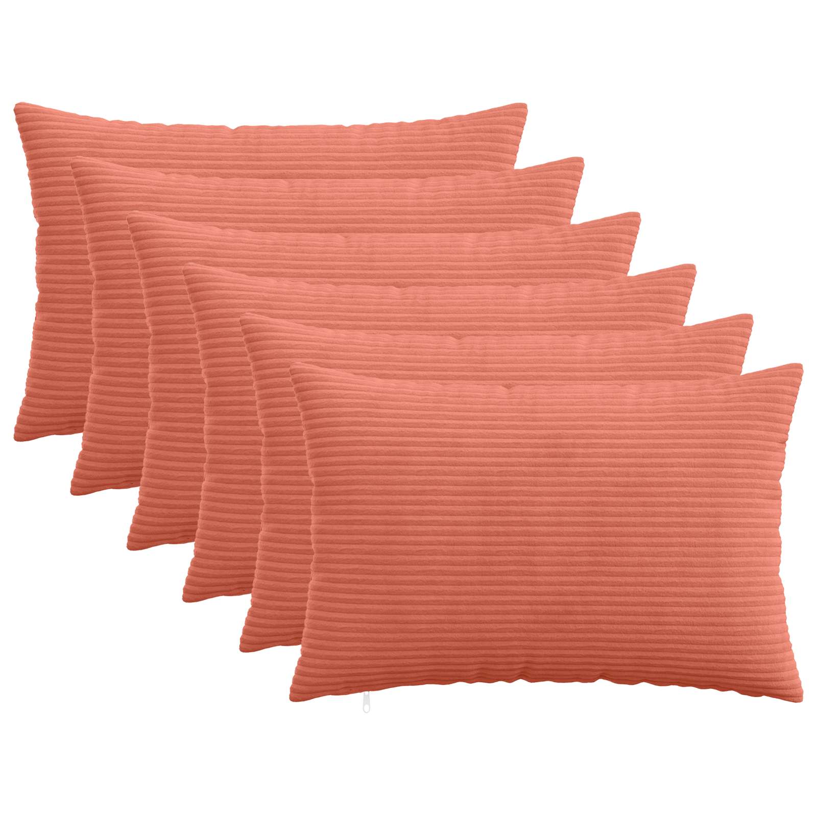 Kussensloop 6 pcs HEERLEN Rood-oranje 50 x 75 cm corduroy image 1