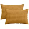 vidaXL Diivanipadi 2 pcs HEERLEN Kollane 50 x 75 cm manchester