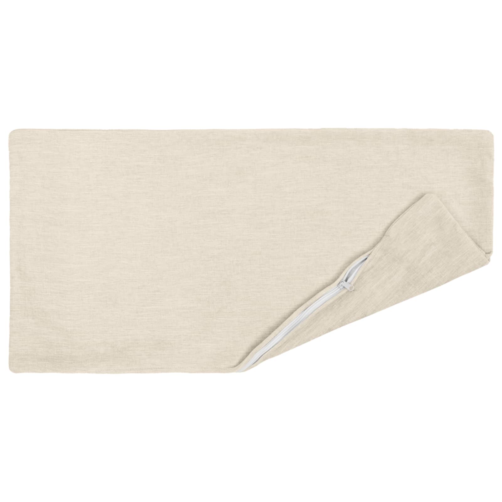 vidaXL Kussensloop 2 st HEERLEN Crèmekleurig 50 x 75 cm Chenille Stof, foto 4