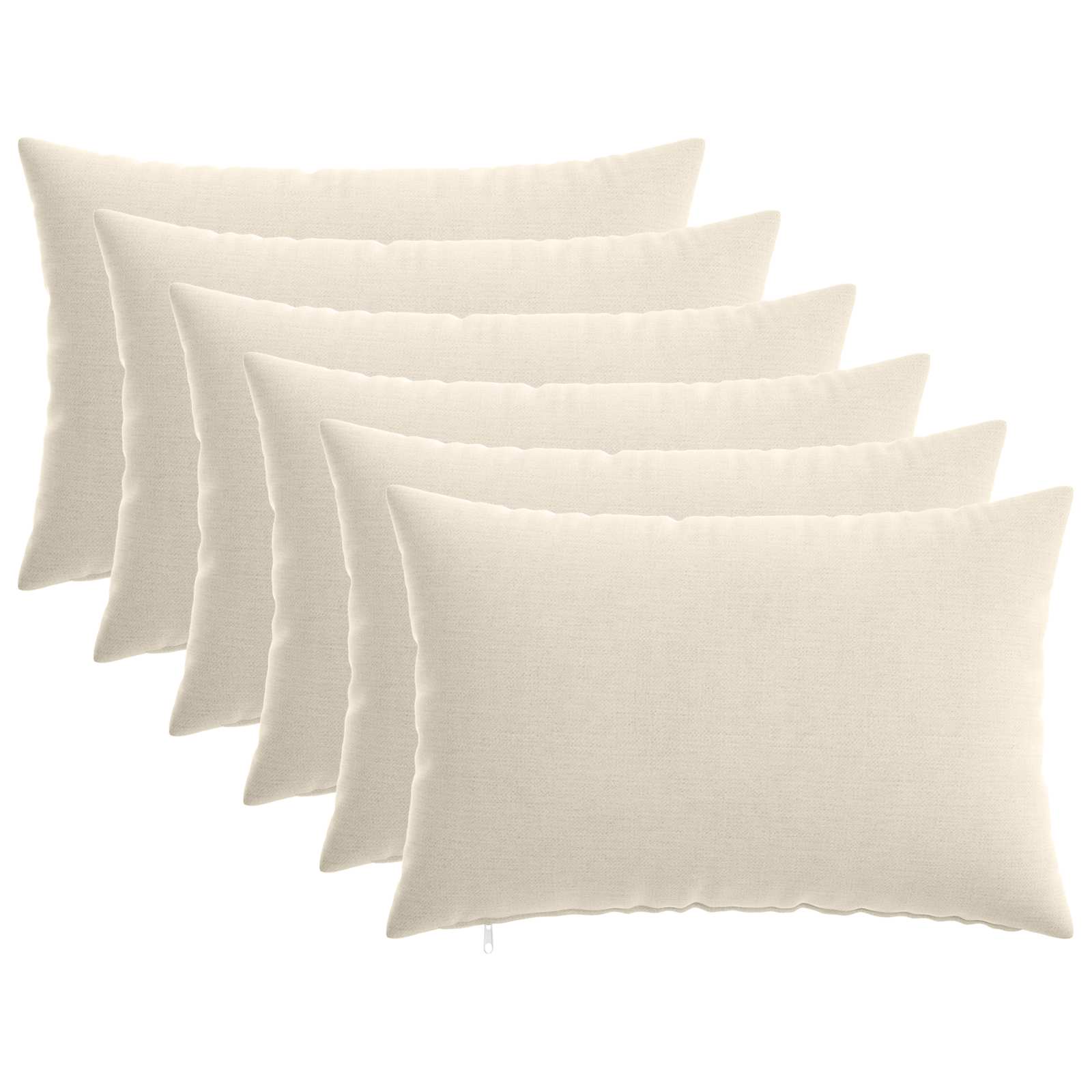 vidaXL Kissenbezug 6 stk. HEERLEN Creme 50 x 75 cm Chenille-Stoff – Bild 2