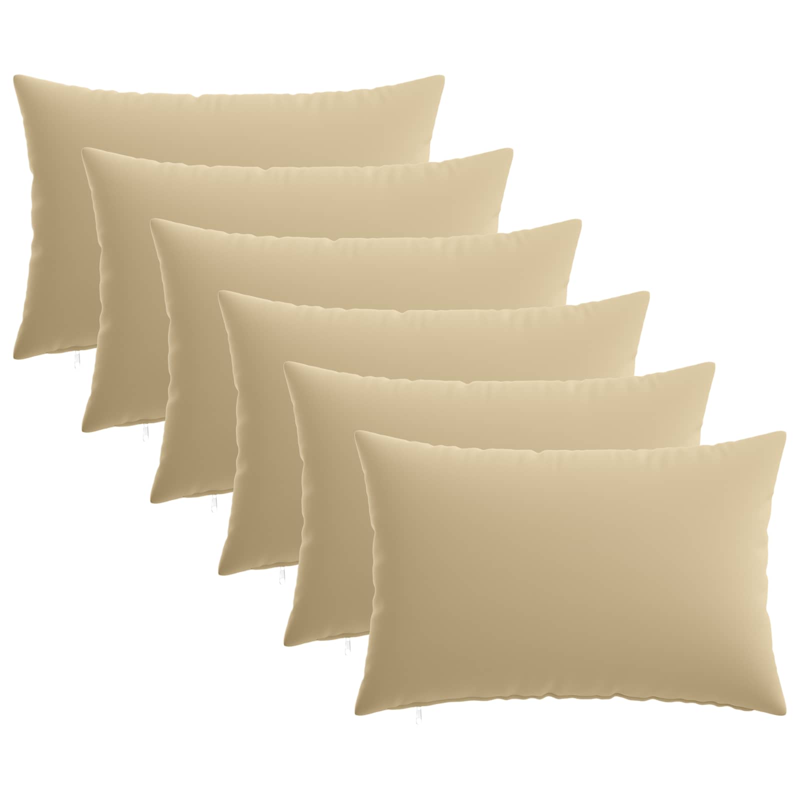 Kussensloop 6 pcs HEERLEN Beige 50 x 75 cm Polyester image 1