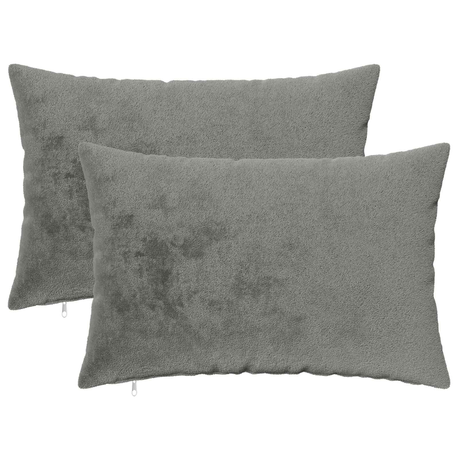 Prevleka za blazino 2 kos HEERLEN Temno siva 50 x 75 cm Flanel