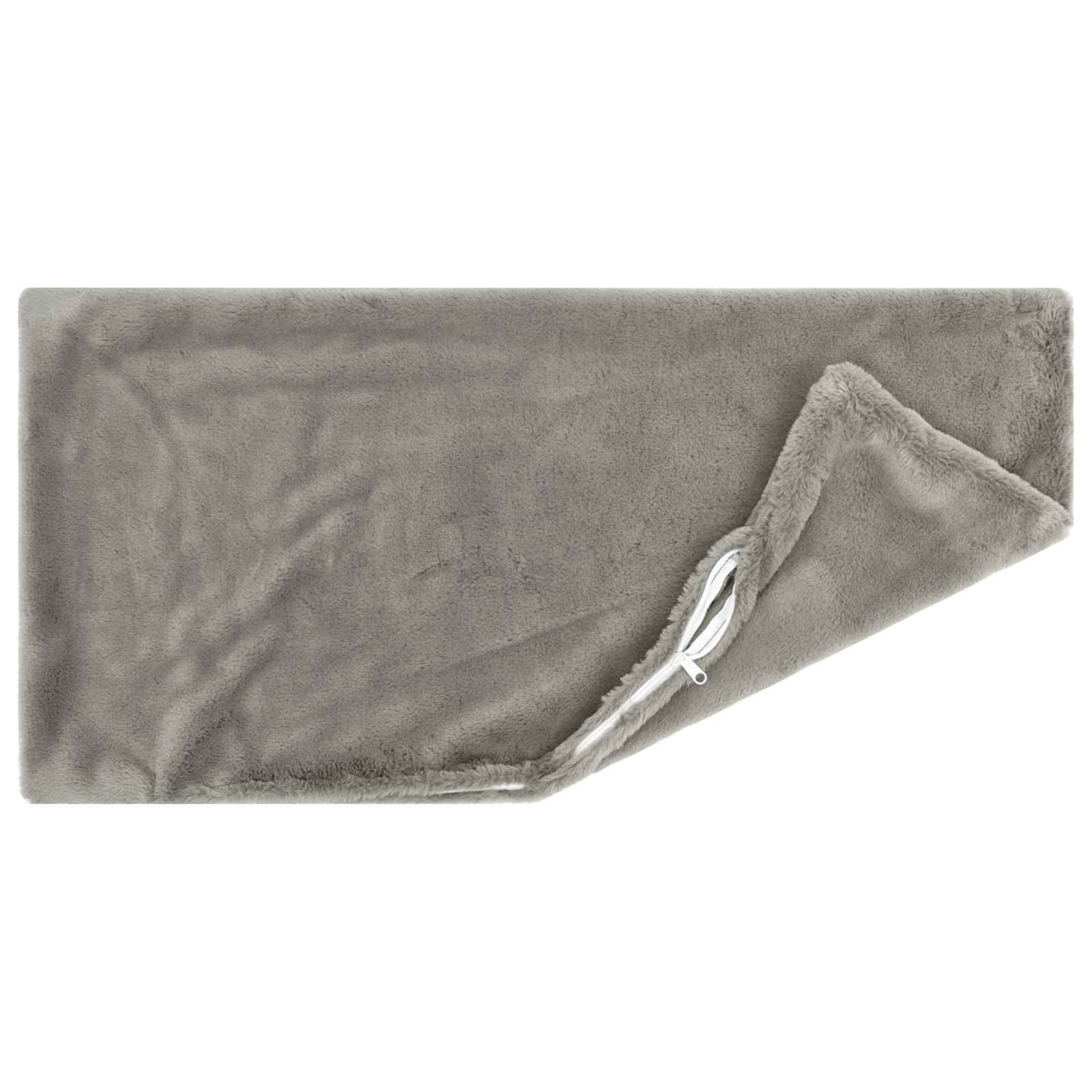 Kussensloop 2 st HEERLEN Lichtgrijs 50 x 75 cm Nep Konijnenbont image 3