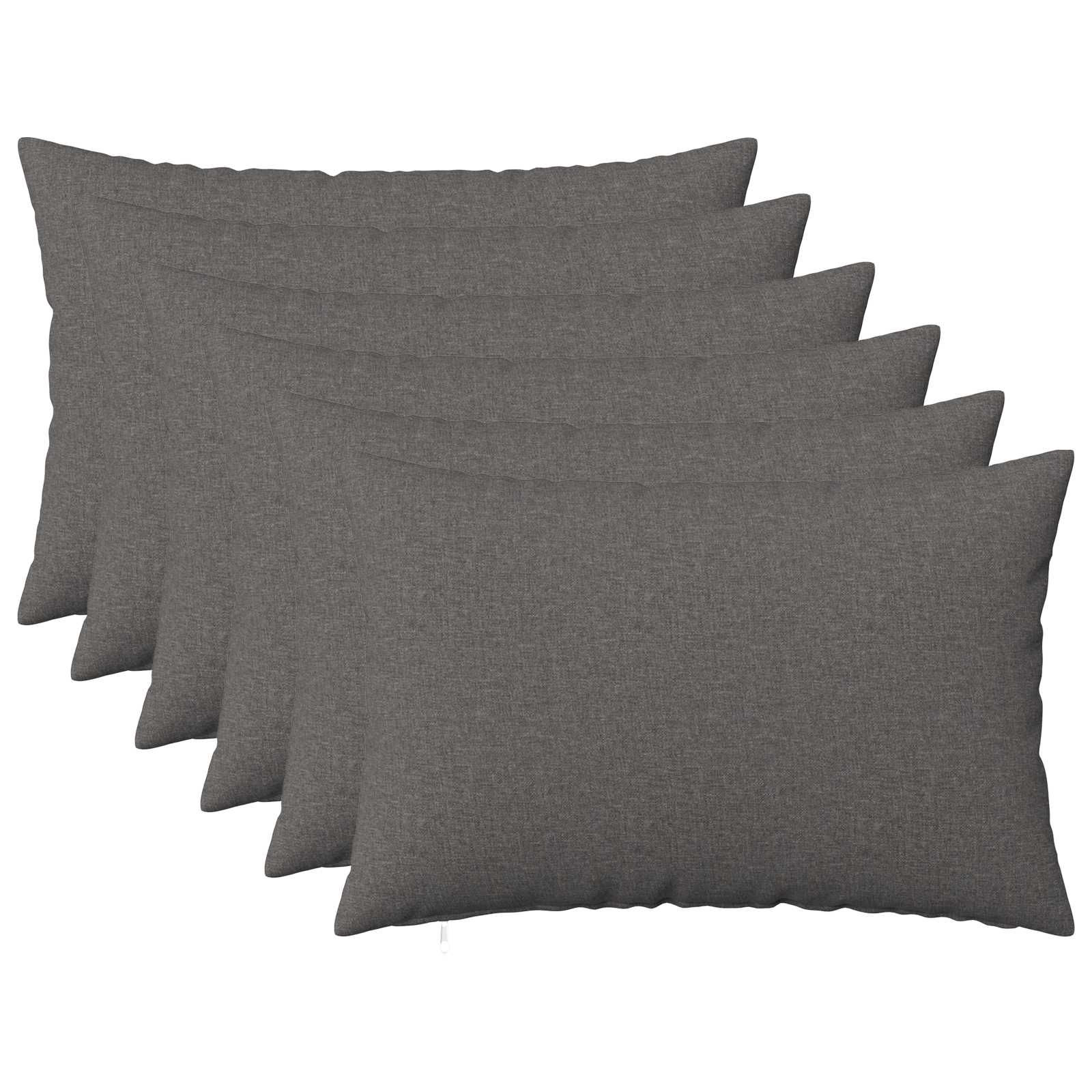vidaXL Povlak na polštář 6 ks HEERLEN Světle šedá 50 x 80 cm Textil