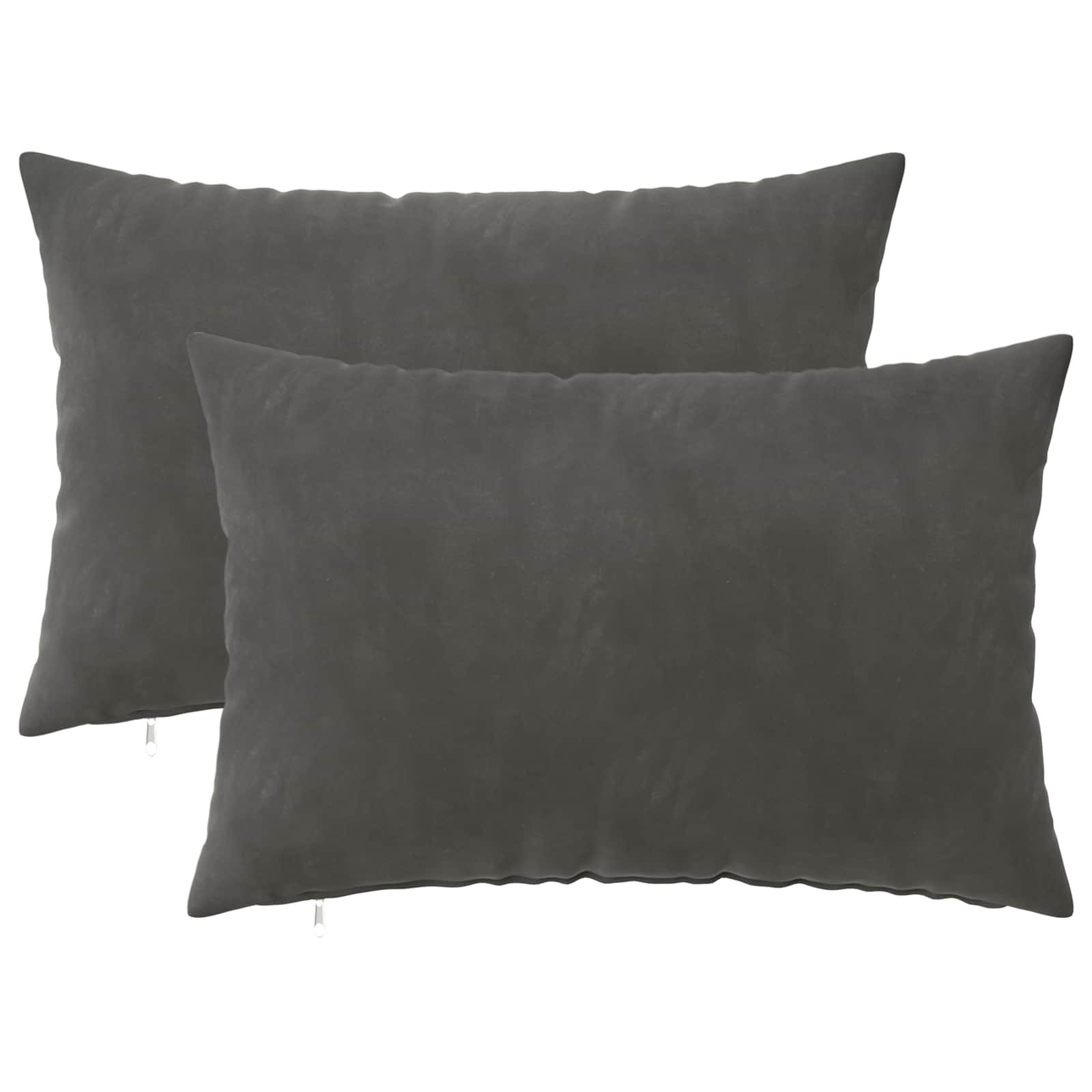 Kussensloop 2 pcs HEERLEN Donkergrijs 50 x 80 cm Fluweel image 1