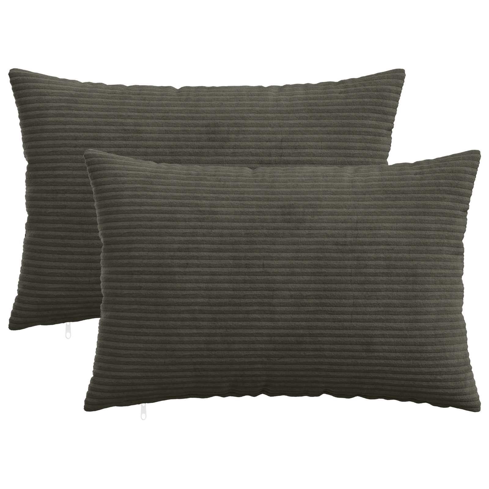 Kussensloop 2 pcs HEERLEN Antracietkleurig 50 x 80 cm corduroy image 1