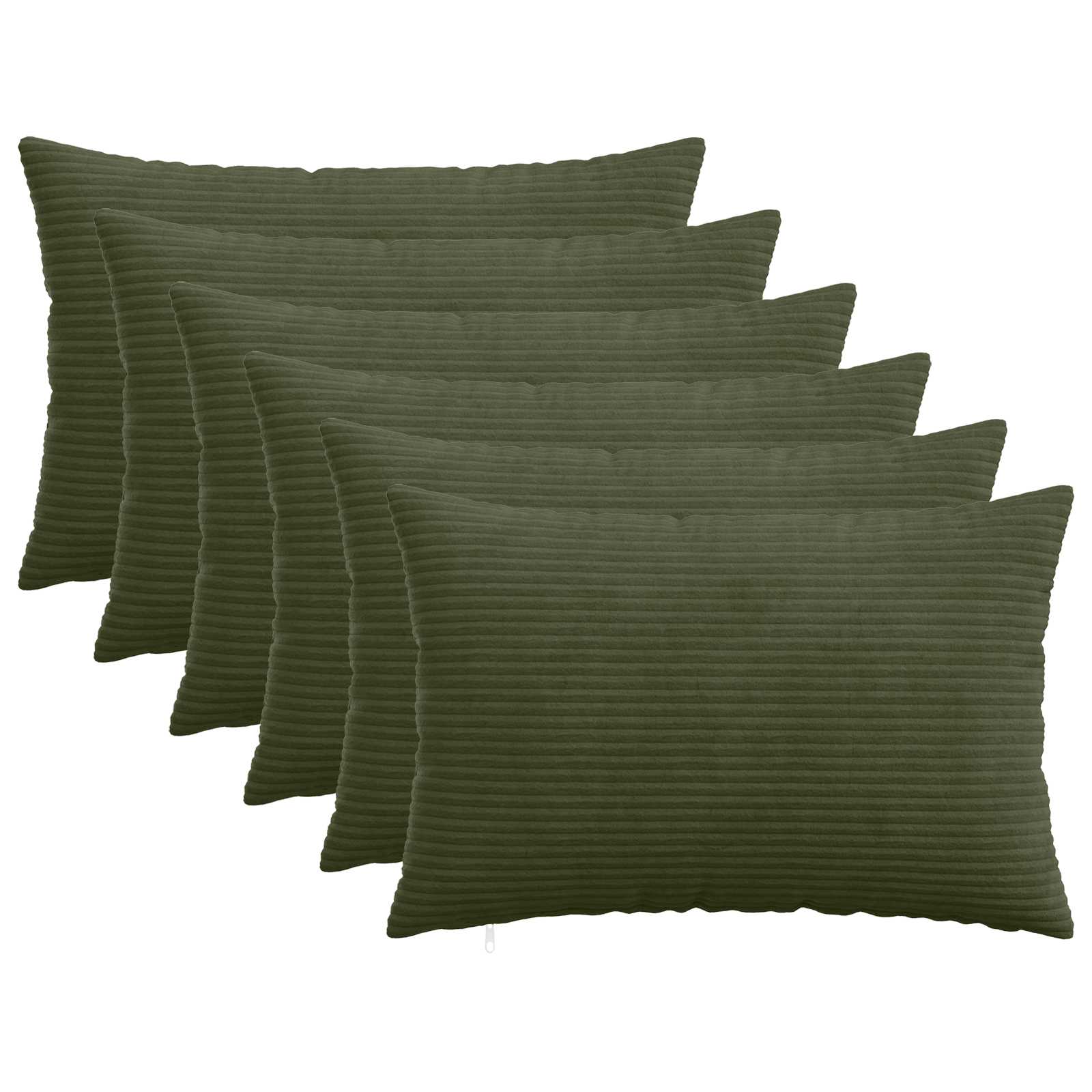 Kussensloop 6 pcs HEERLEN Groen 50 x 80 cm corduroy image 1