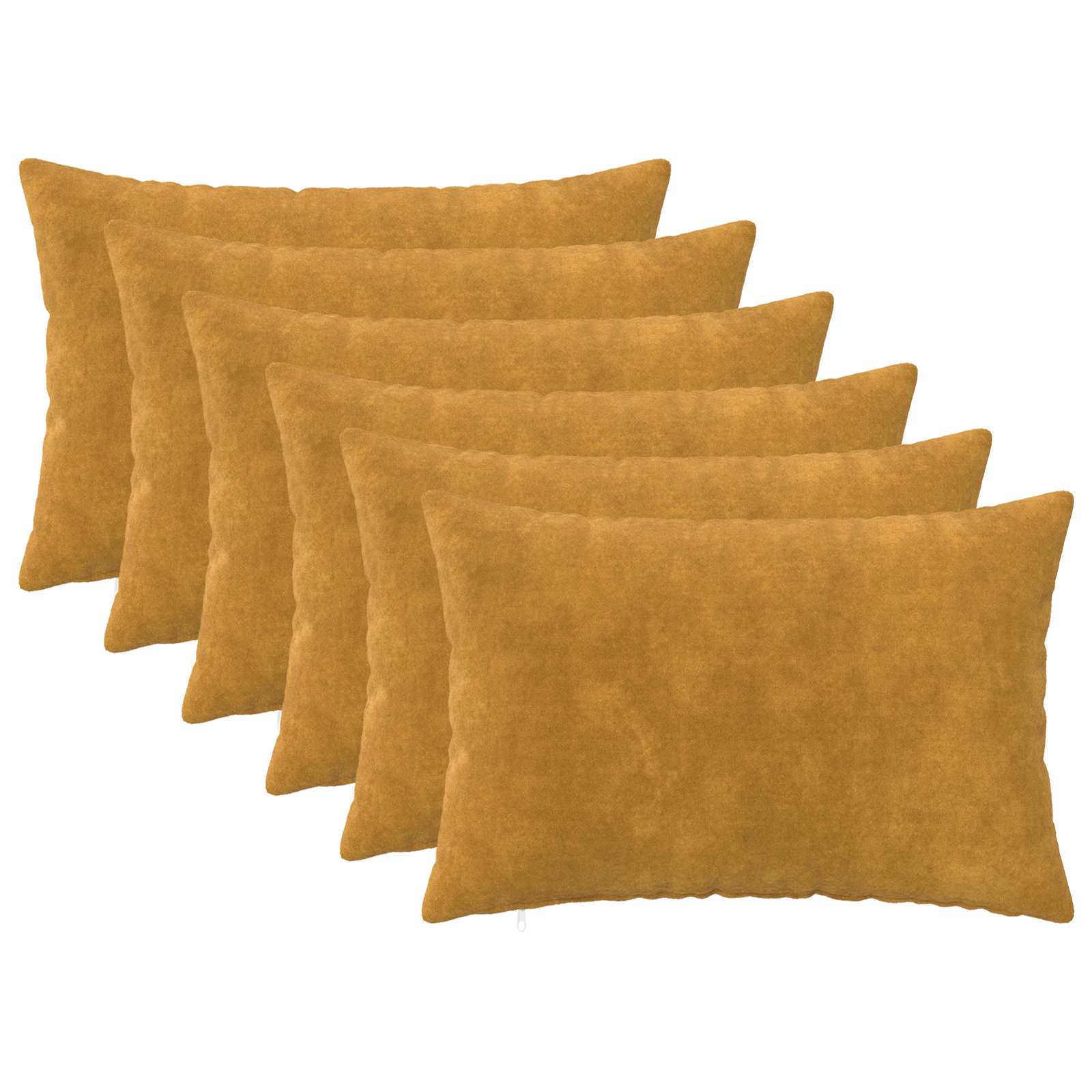 vidaXL Povlak na polštář 6 pcs HEERLEN Žlutá 50 x 80 cm
