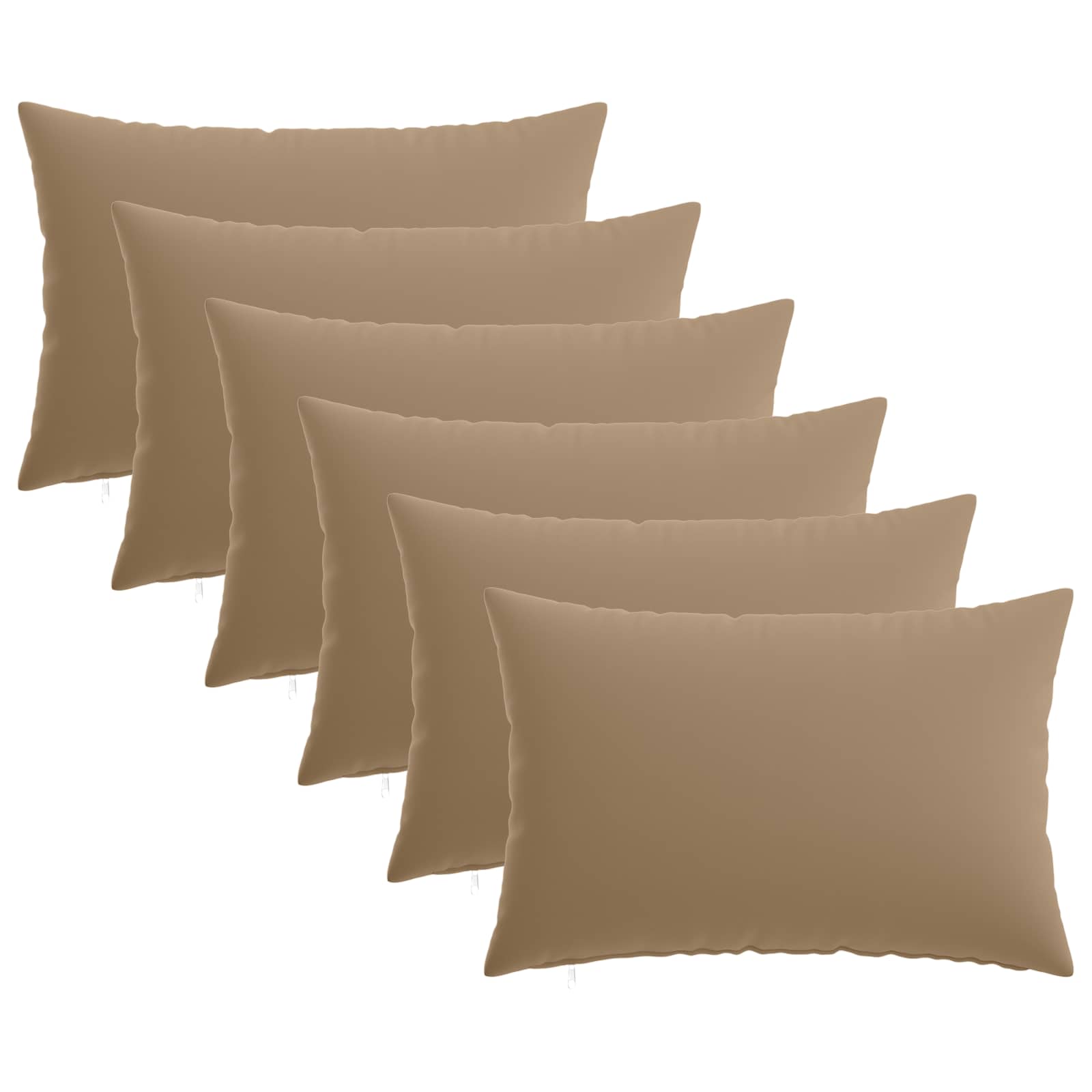 Kussensloop 6 st HEERLEN Taupe 50 x 80 cm Polyester image 1