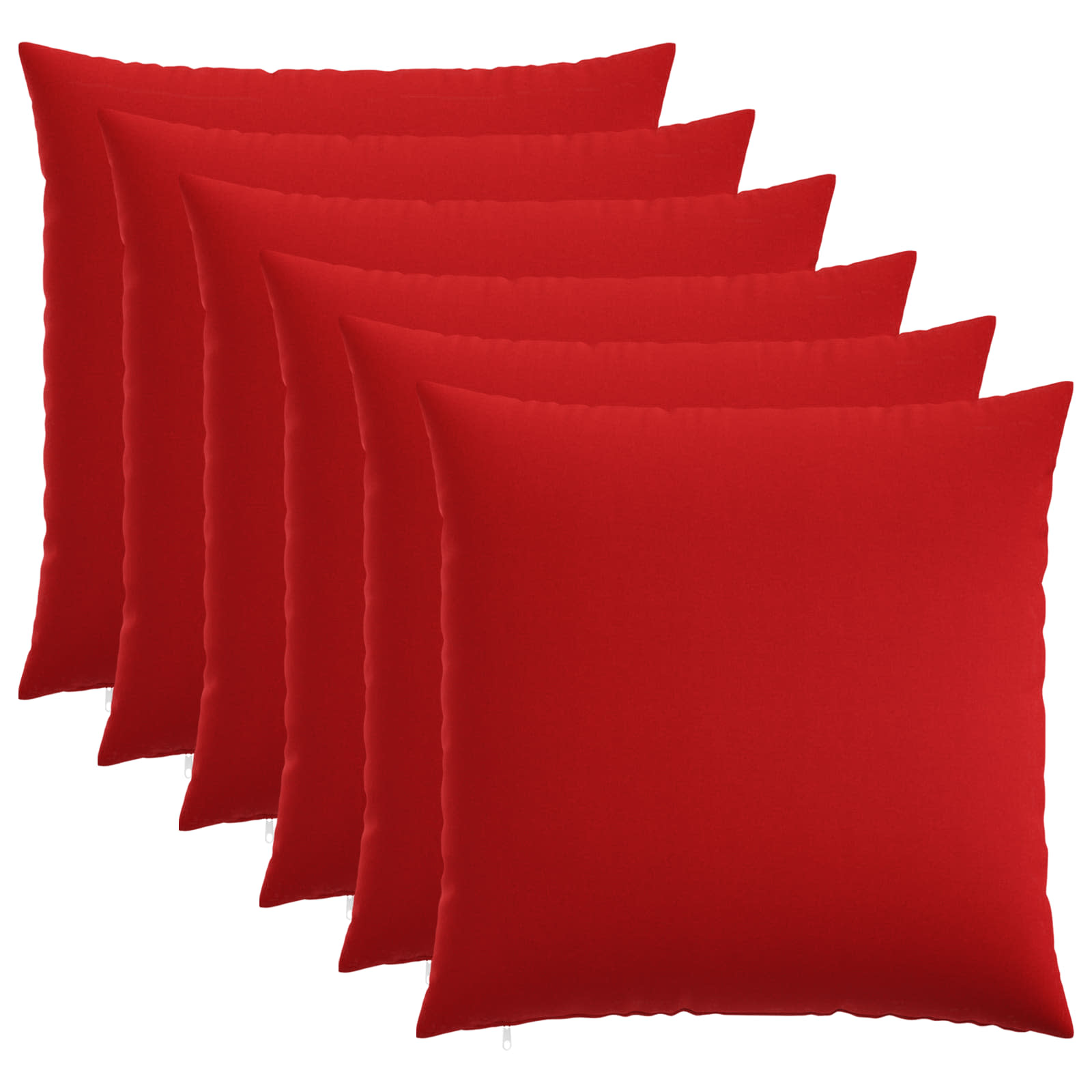 Kussensloop 6 st HEERLEN Rood 55 x 55 cm Stof image 1