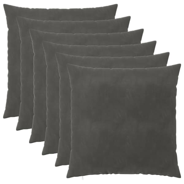 vidaXL Diivanipadi 6 pcs HEERLEN Tumehall 55 x 55 cm Samet