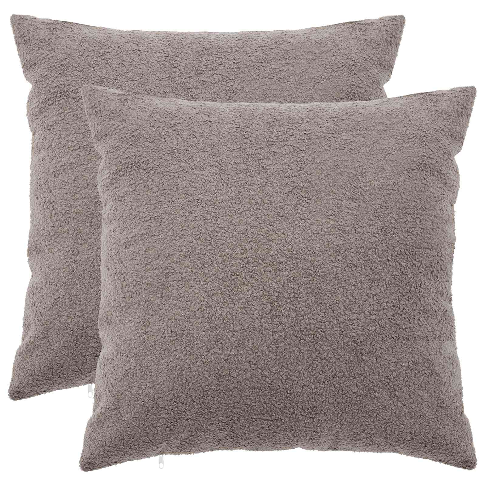 Kussensloop 2 pcs HEERLEN Lichtgrijs 55 x 55 cm Bouclé image 1