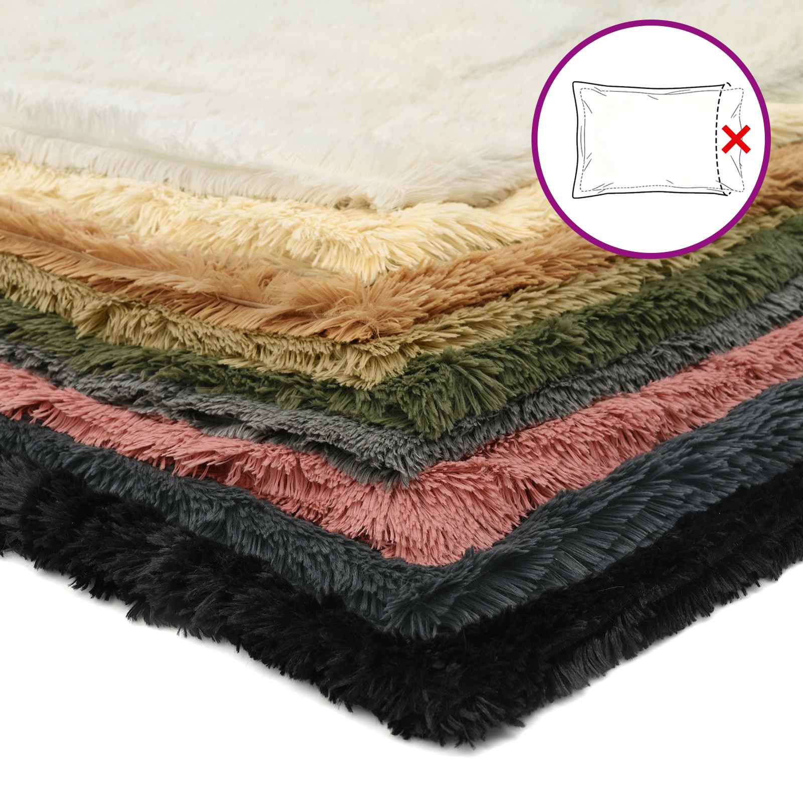 Kussensloop 2 pcs HEERLEN Roze 55 x 55 cm PV Fleece image 7