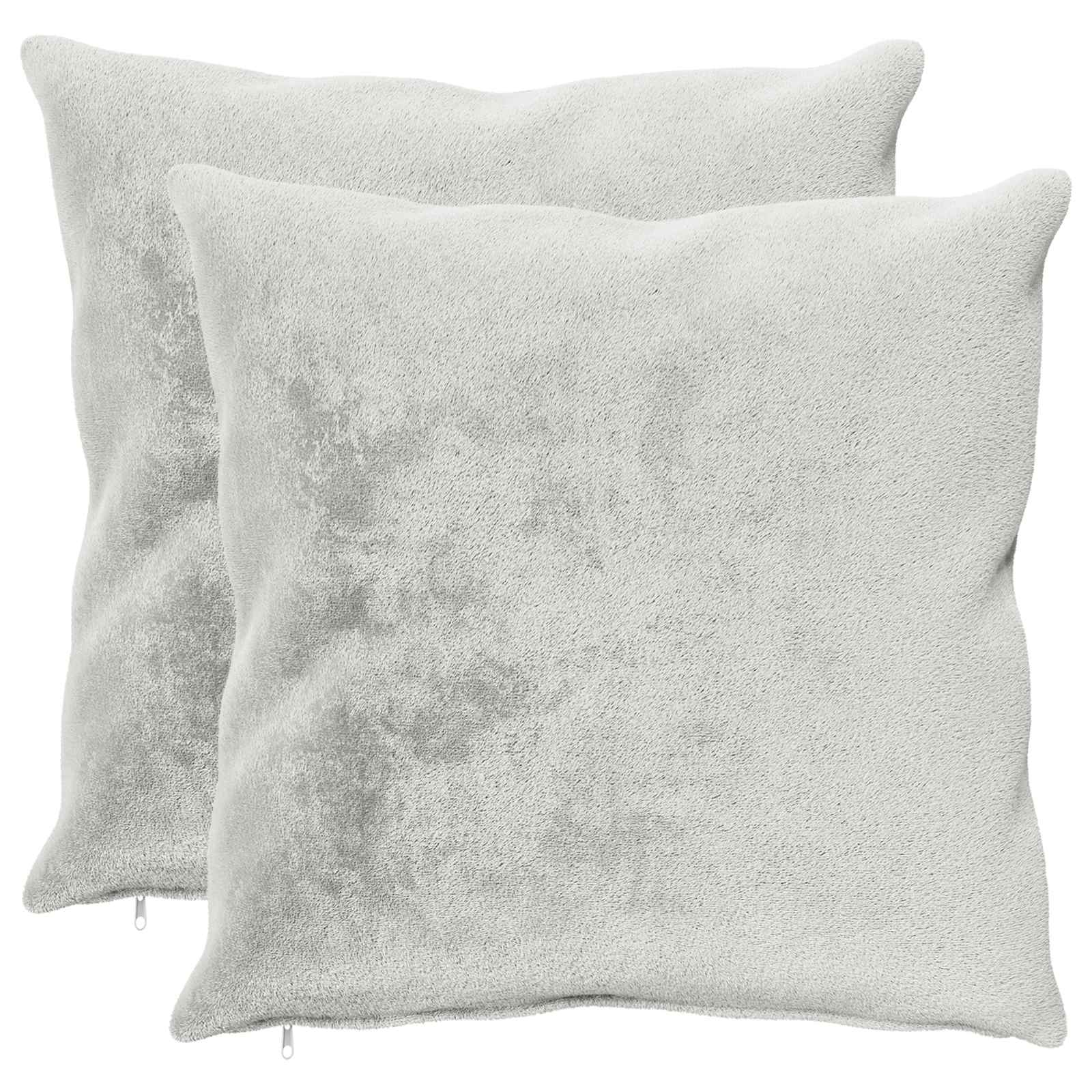 vidaXL Poťah na podložku 2 ks HEERLEN Svetlosivá 55 x 55 cm Flanel