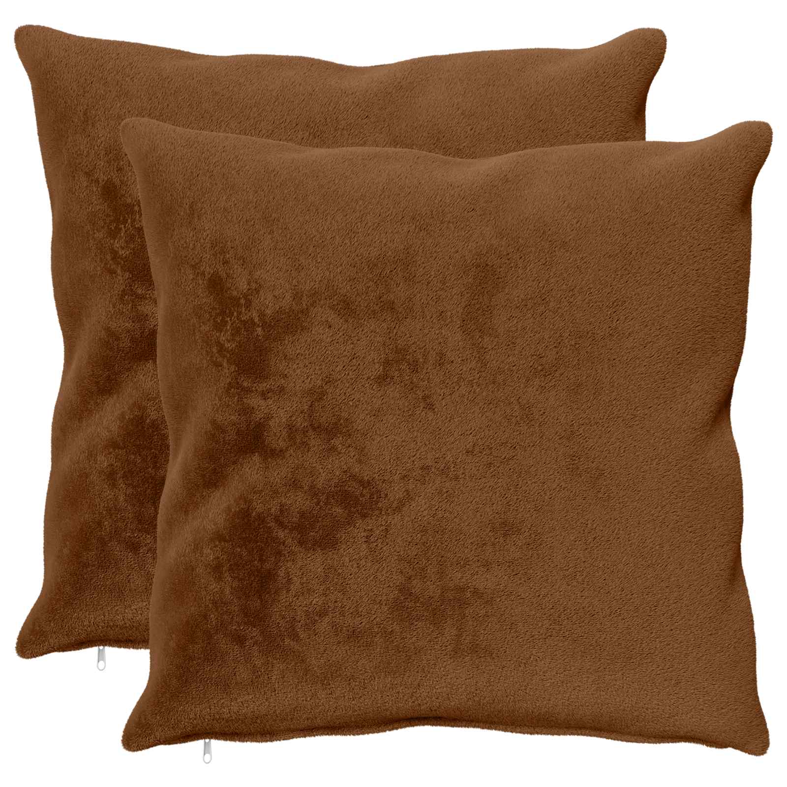 vidaXL Poťah na podložku 2 ks HEERLEN Svetlohnedá 55 x 55 cm Flanel