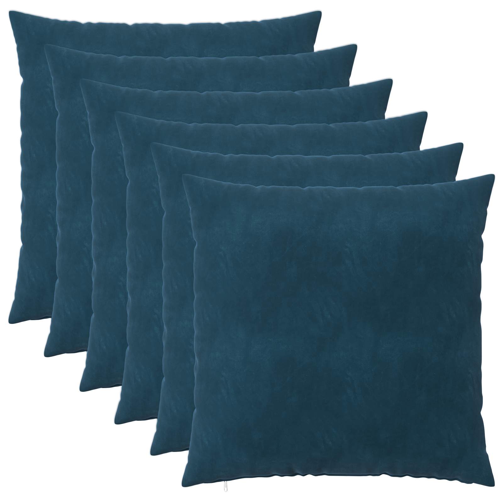Kussensloop 6 pcs HEERLEN Blauw 60 x 60 cm Fluweel image 1