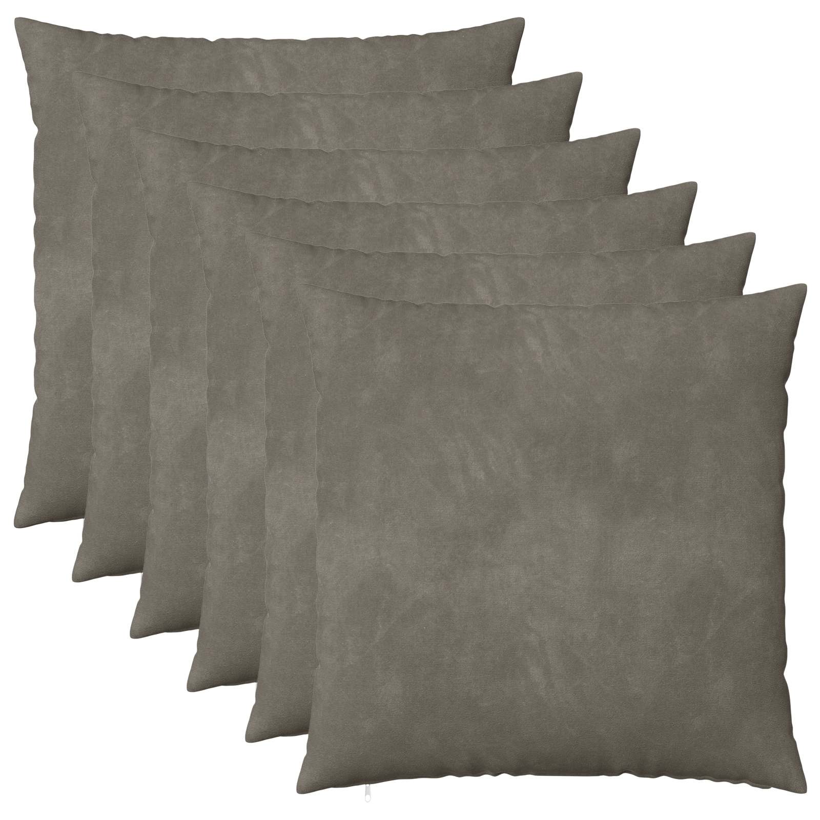 Kussensloop 6 pcs HEERLEN Lichtgrijs 60 x 60 cm Fluweel image 1