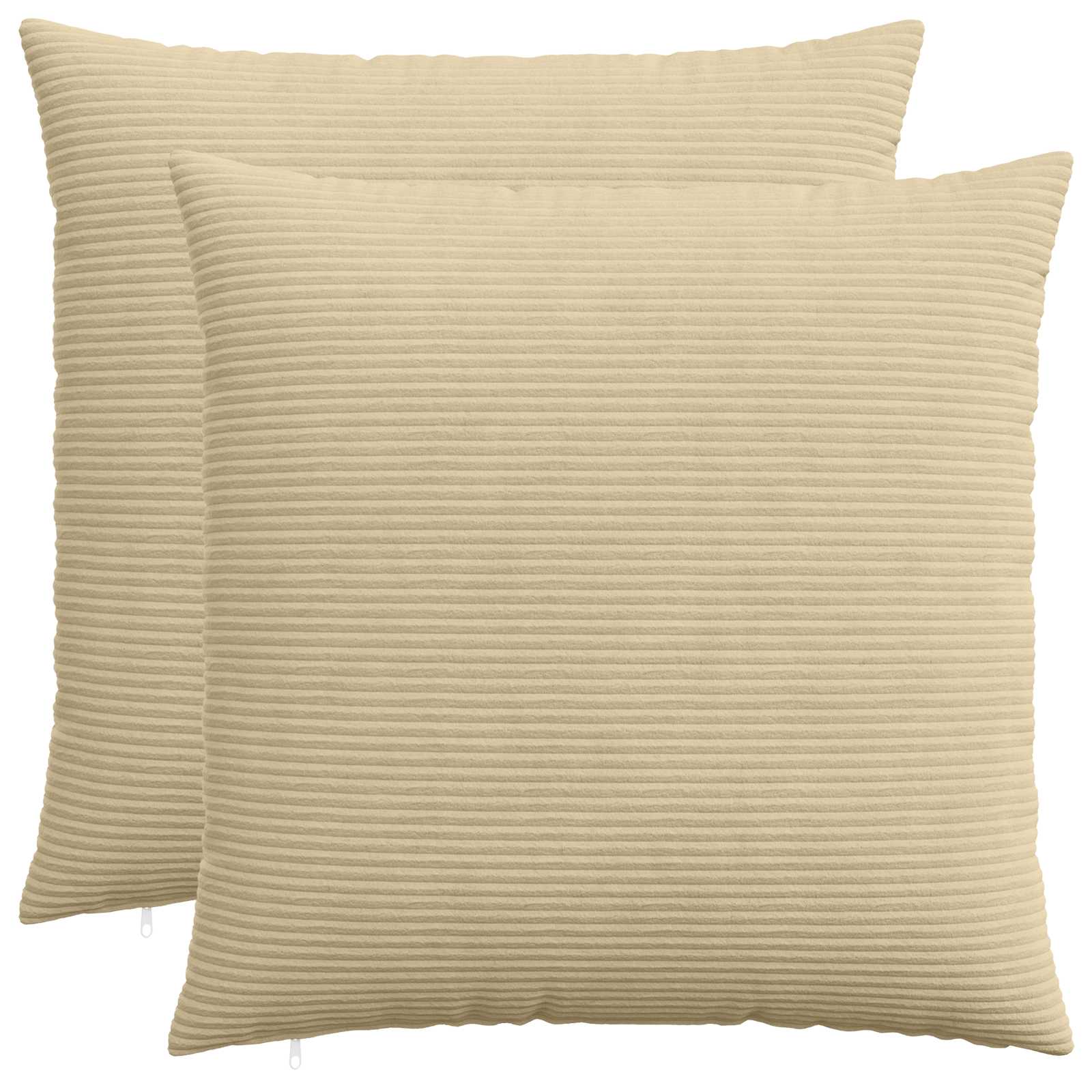 Kussensloop 2 pcs HEERLEN Groen Grijs 60 x 60 cm corduroy image 1
