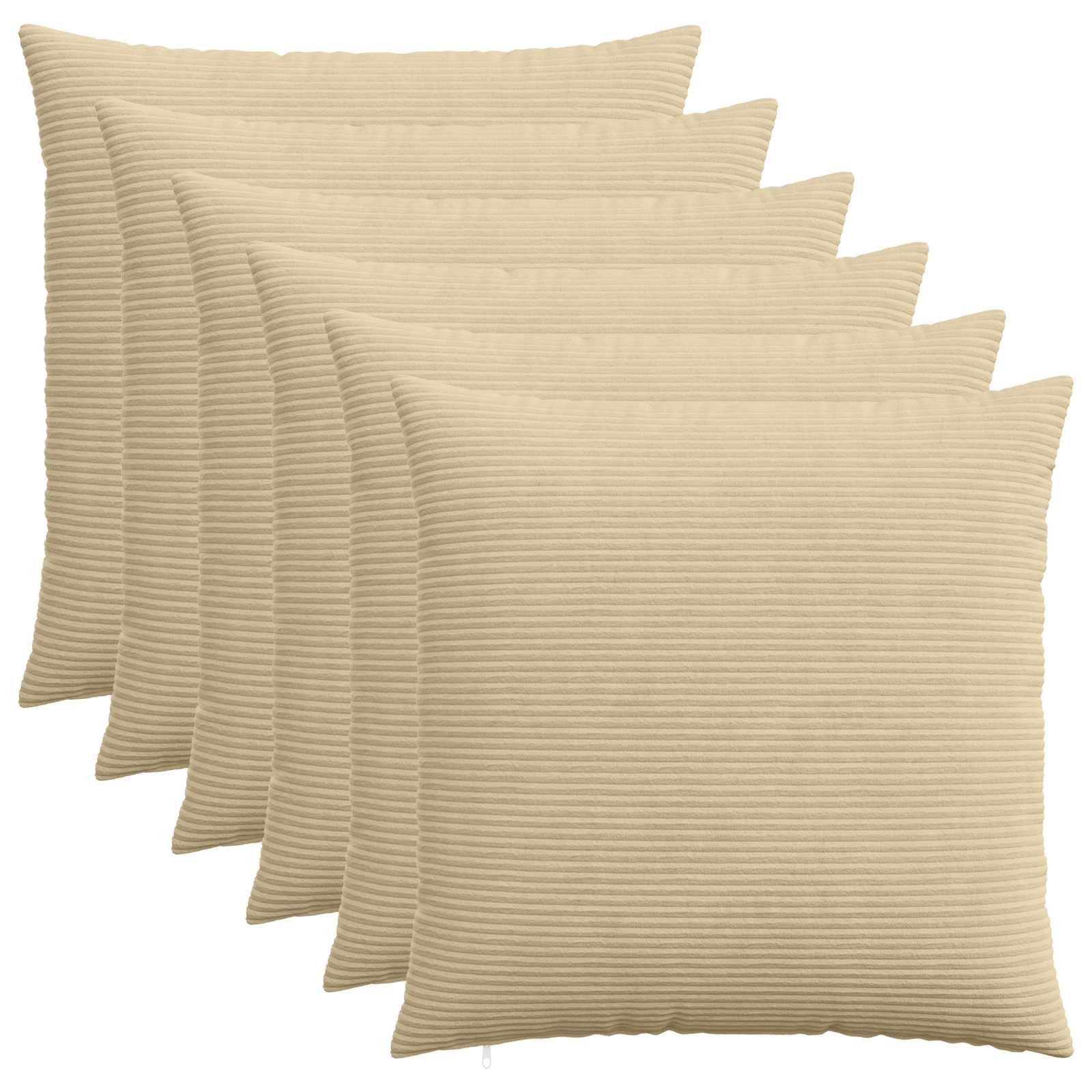 Kussensloop 6 pcs HEERLEN Groen Grijs 60 x 60 cm corduroy image 1