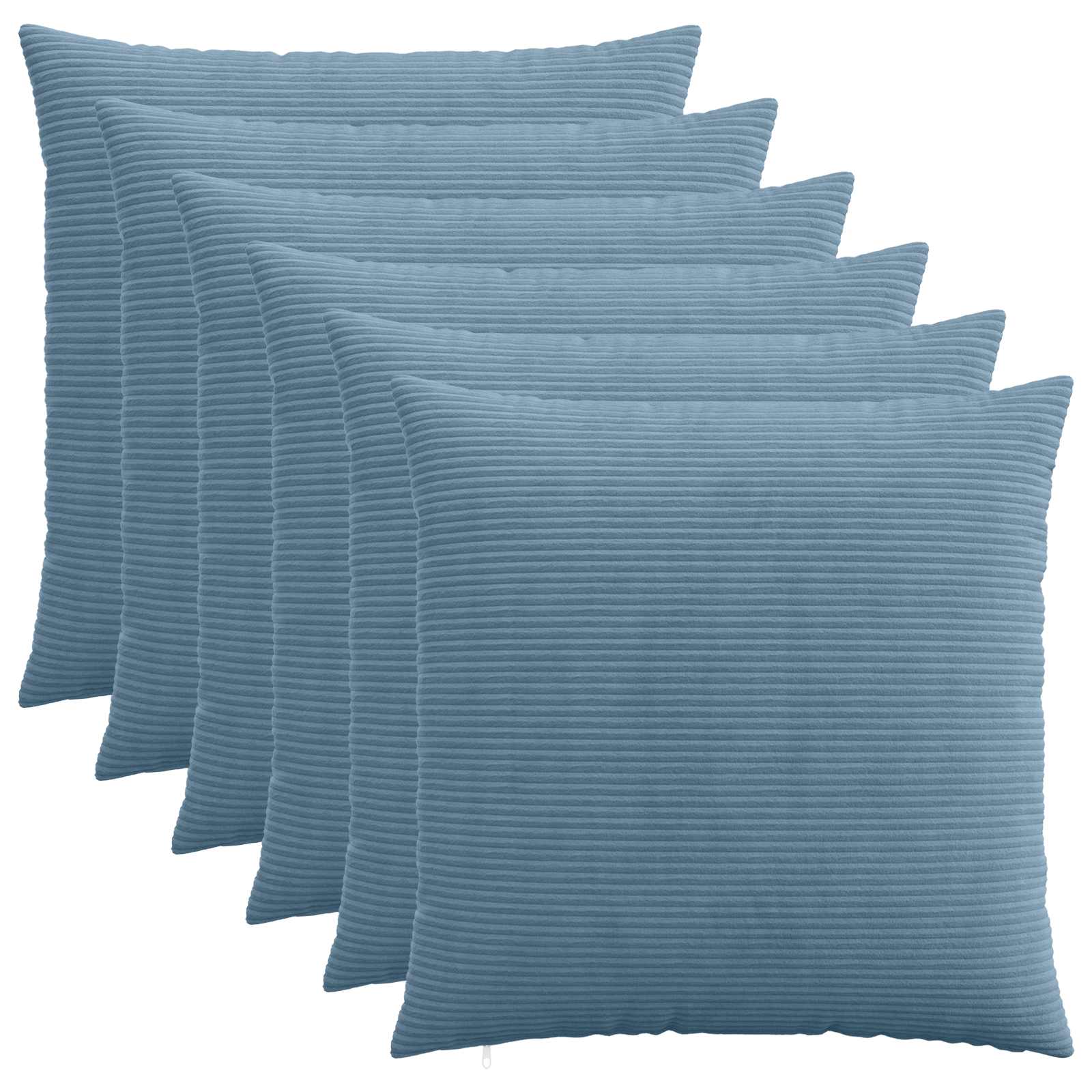 Kussensloop 6 pcs HEERLEN Blauw 60 x 60 cm corduroy image 1