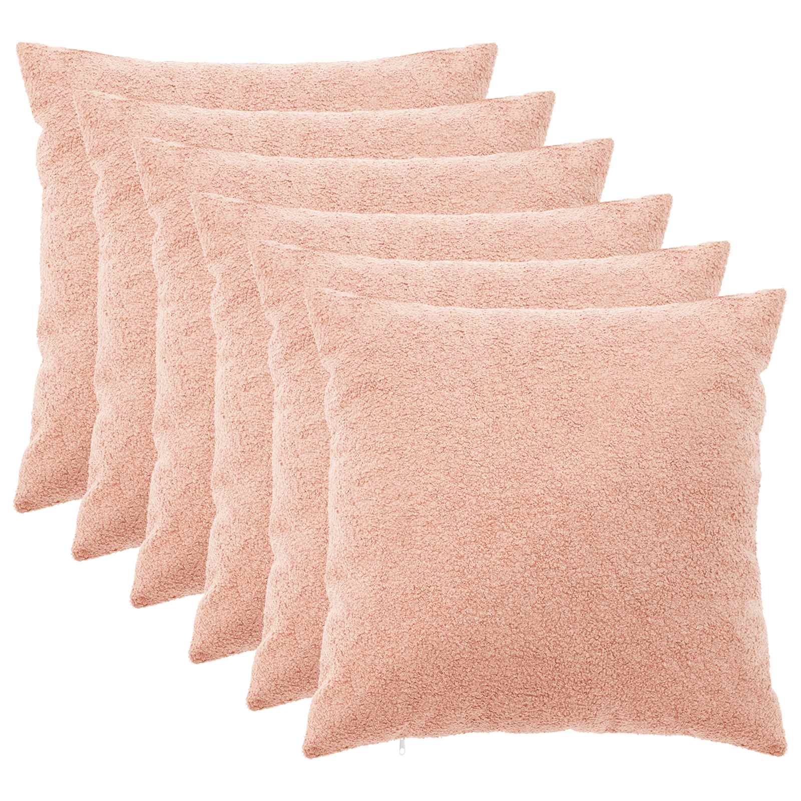 Kussensloop 6 pcs HEERLEN Roze 60 x 60 cm Bouclé image 1