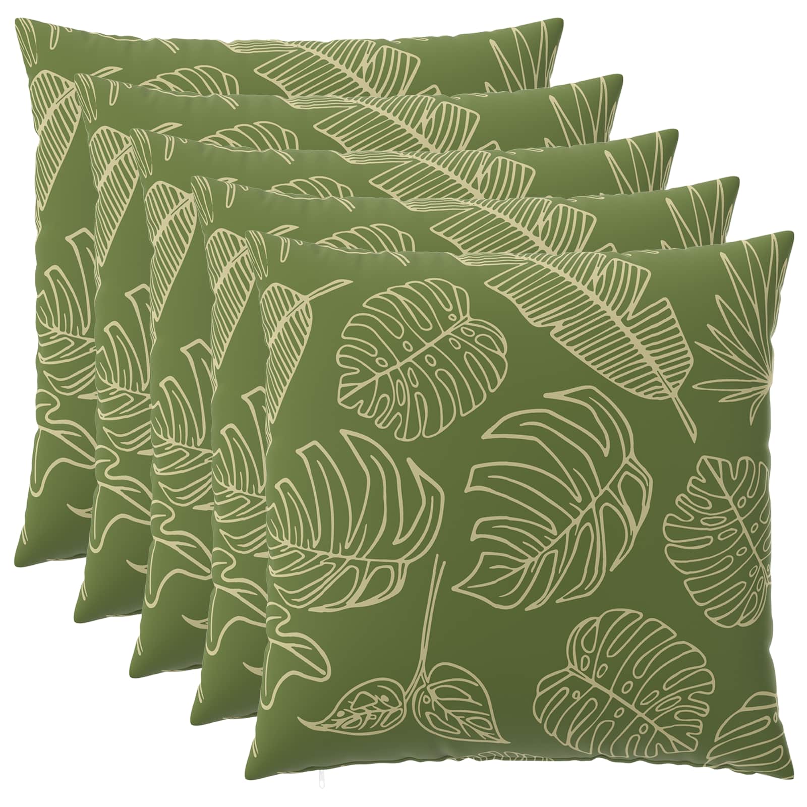 Kussensloop 6 pcs HEERLEN Bladontwerp 60 x 60 cm Polyester image 1