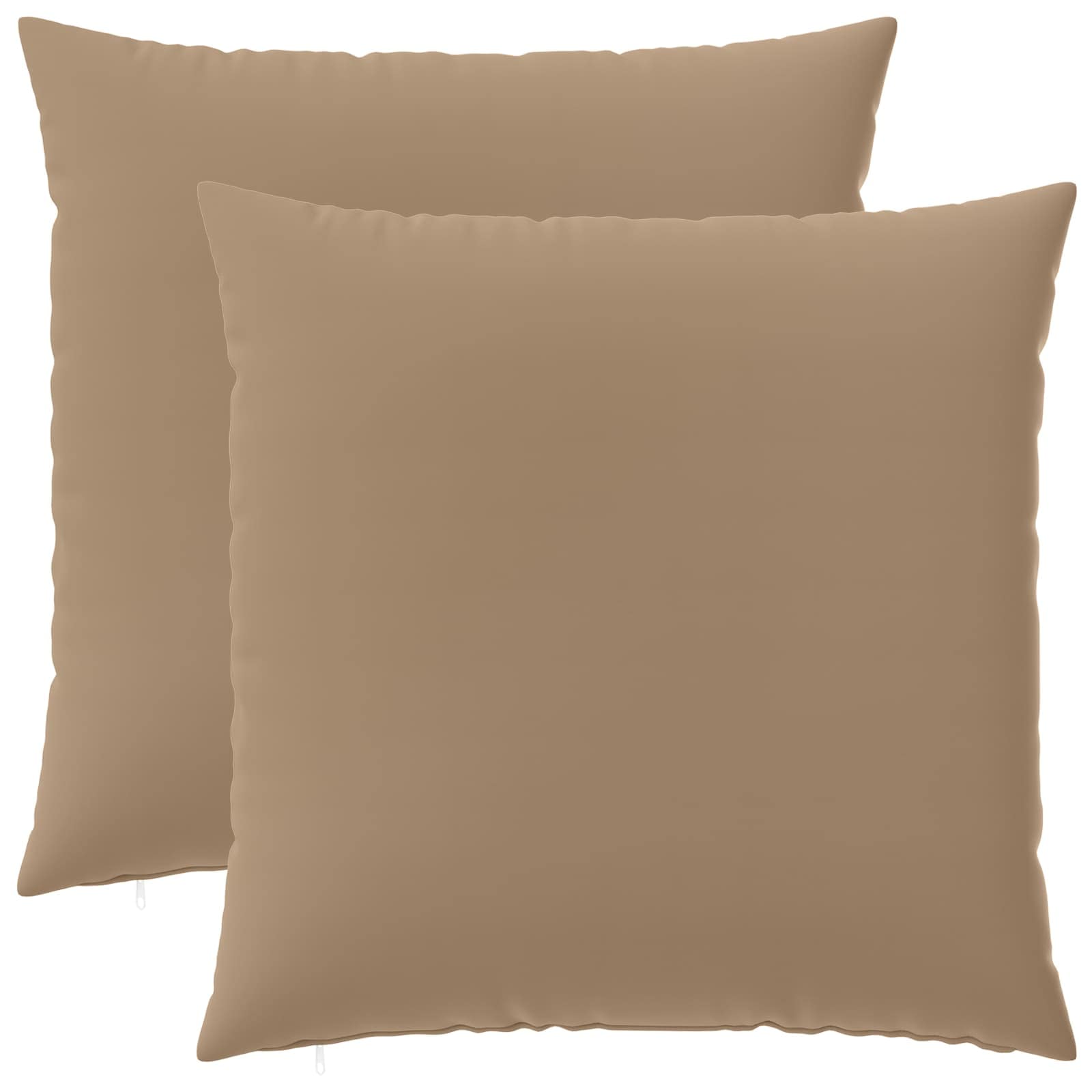 Kussensloop 2 st HEERLEN Taupe 60 x 60 cm Polyester image 1