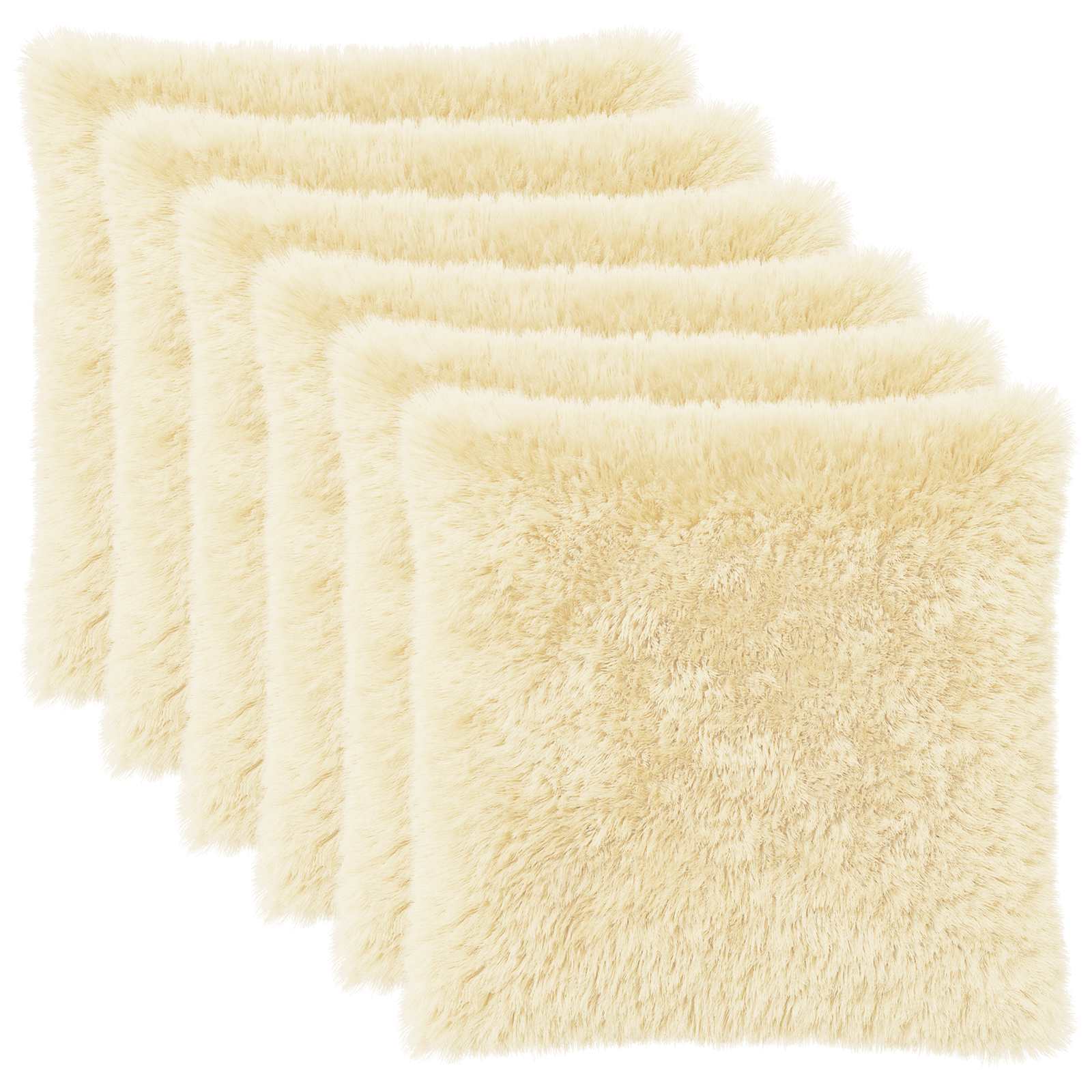 Kussensloop 6 pcs HEERLEN Crèmekleurig 60 x 60 cm PV Fleece image 1