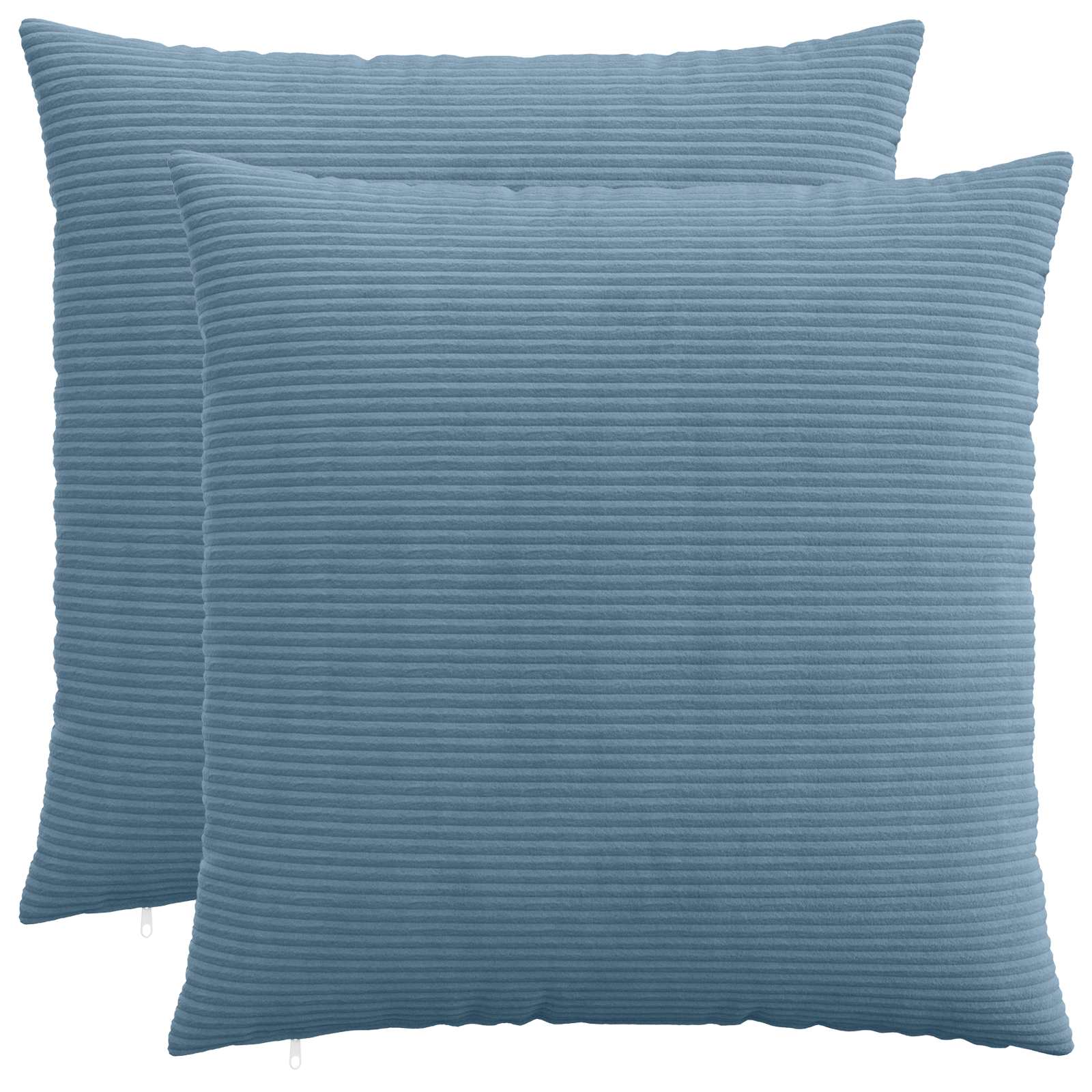 vidaXL Pudebetræk 2 pcs HEERLEN Blå 65 x 65 cm cordfløjl