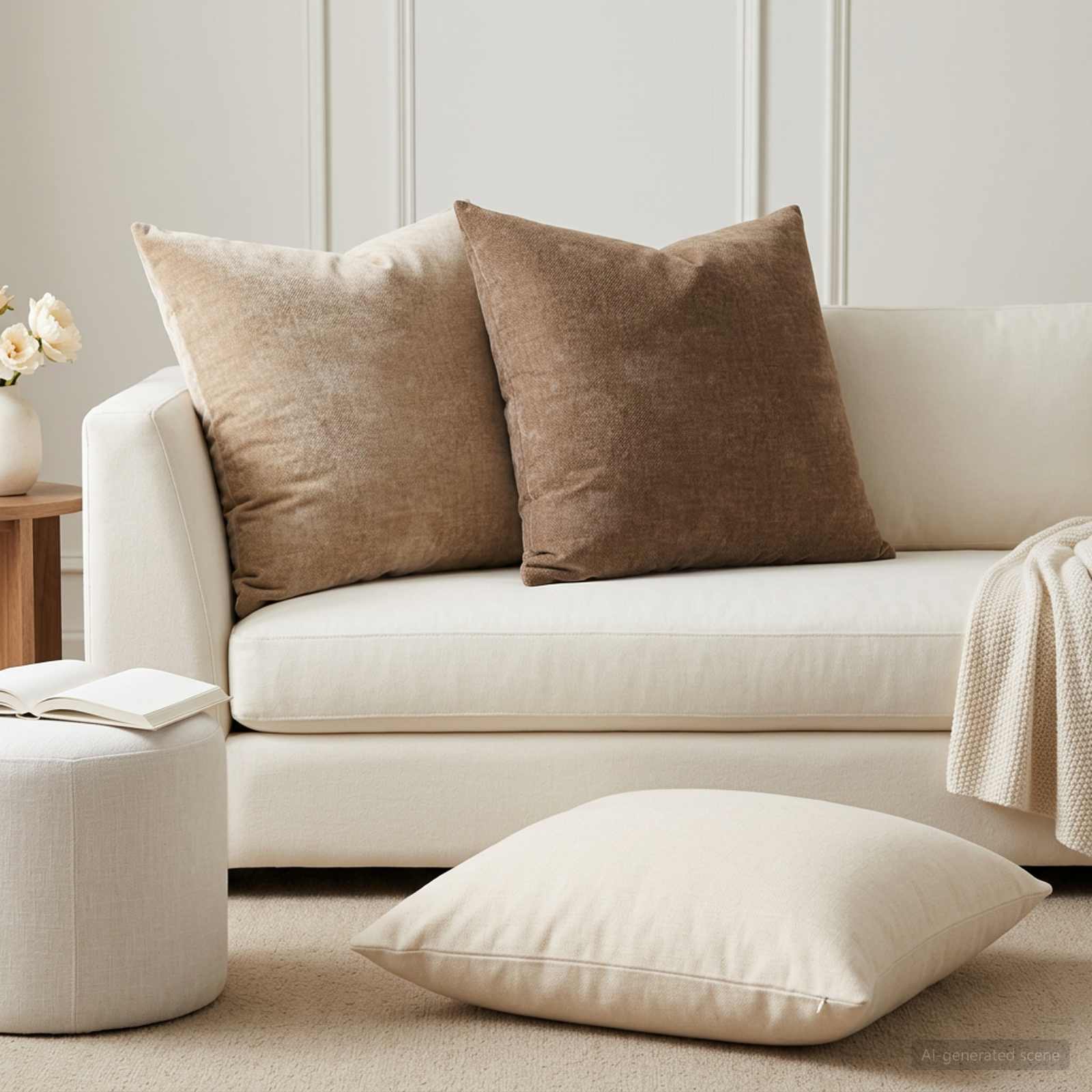 Prevleka za blazino 2 kos HEERLEN Taupe 65 x 65 cm