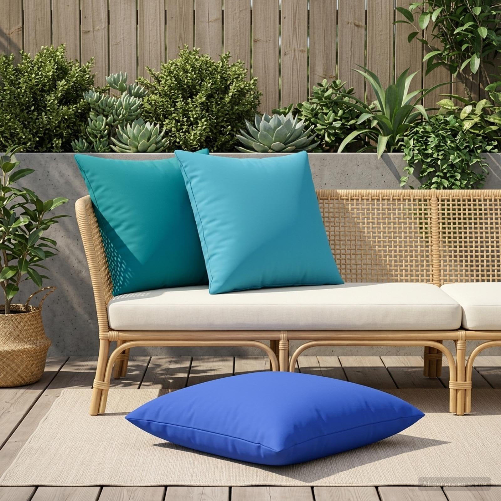 vidaXL Pudebetræk 2 pcs HEERLEN Lyseblå 80 x 80 cm Polyester