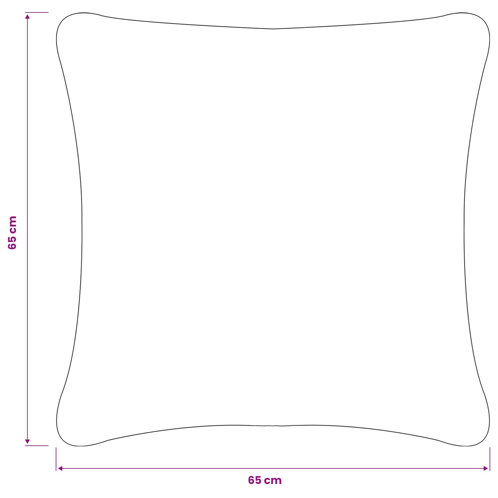Prevleka za blazino 6 kos HEERLEN Temno siva 65 x 65 cm Bouclé
