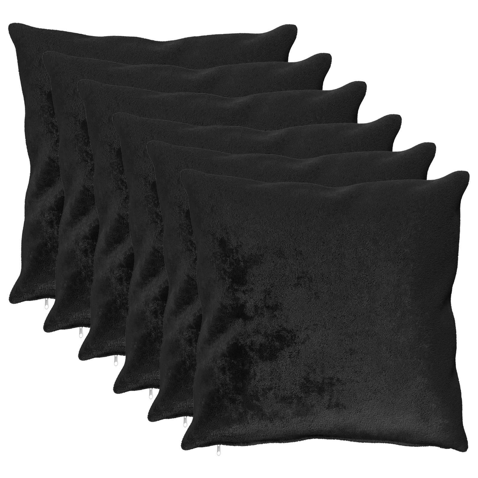 Kussensloop 6 pcs HEERLEN Zwart 65 x 65 cm Flanel image 1