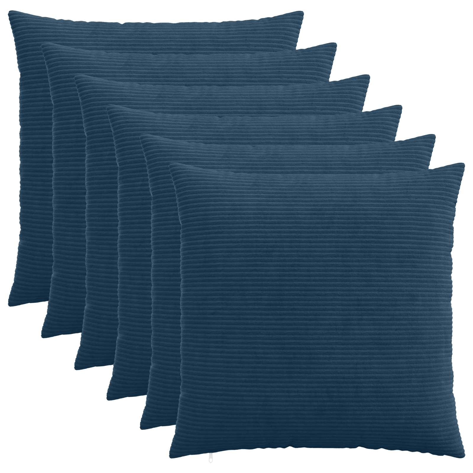 Kussensloop 6 pcs HEERLEN Marineblauw 70 x 70 cm corduroy image 1