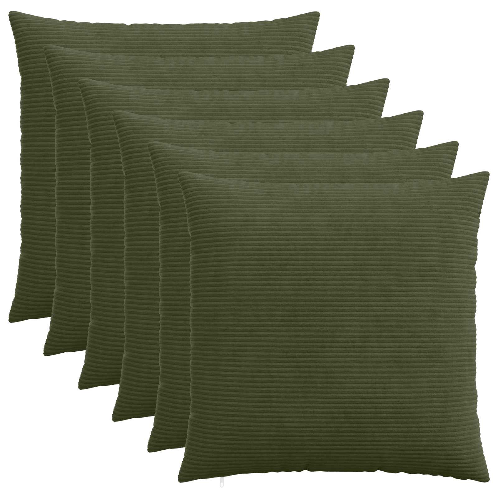 Kussensloop 6 pcs HEERLEN Groen 70 x 70 cm corduroy image 1