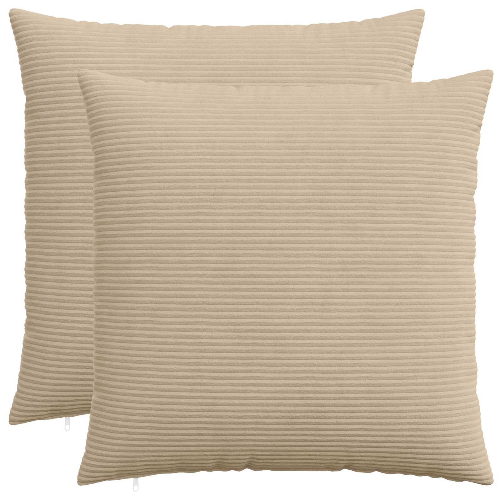 Kussensloop 2 pcs HEERLEN Taupe 70 x 70 cm corduroy image 1